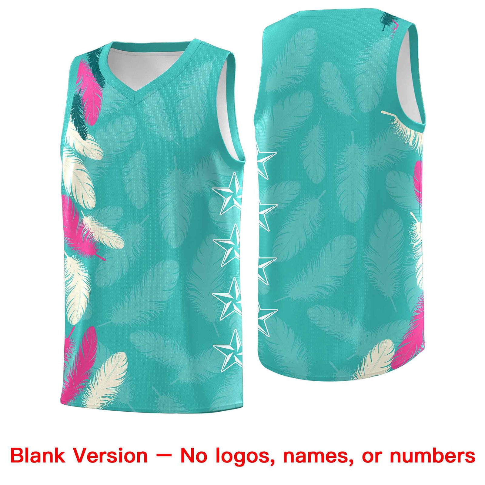 Custom Youth Basketball Jersey Bright Green Pink Feather Series Sports Uniform