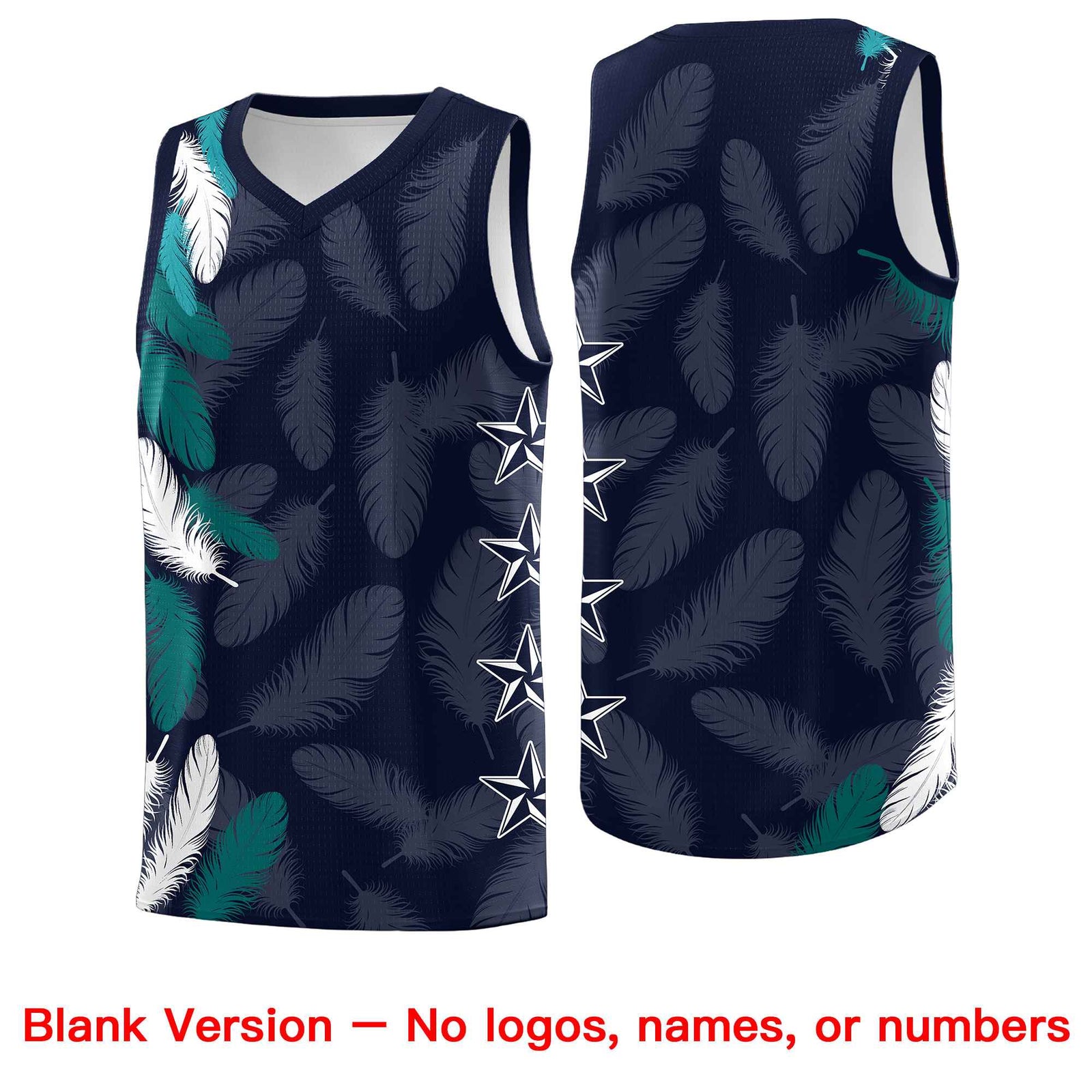 Custom Youth Basketball Jersey Navy Gold Feather Series Sports Uniform