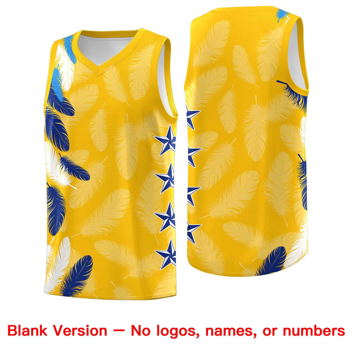 Custom Youth Basketball Jersey Gold Orange Feather Series Sports Uniform