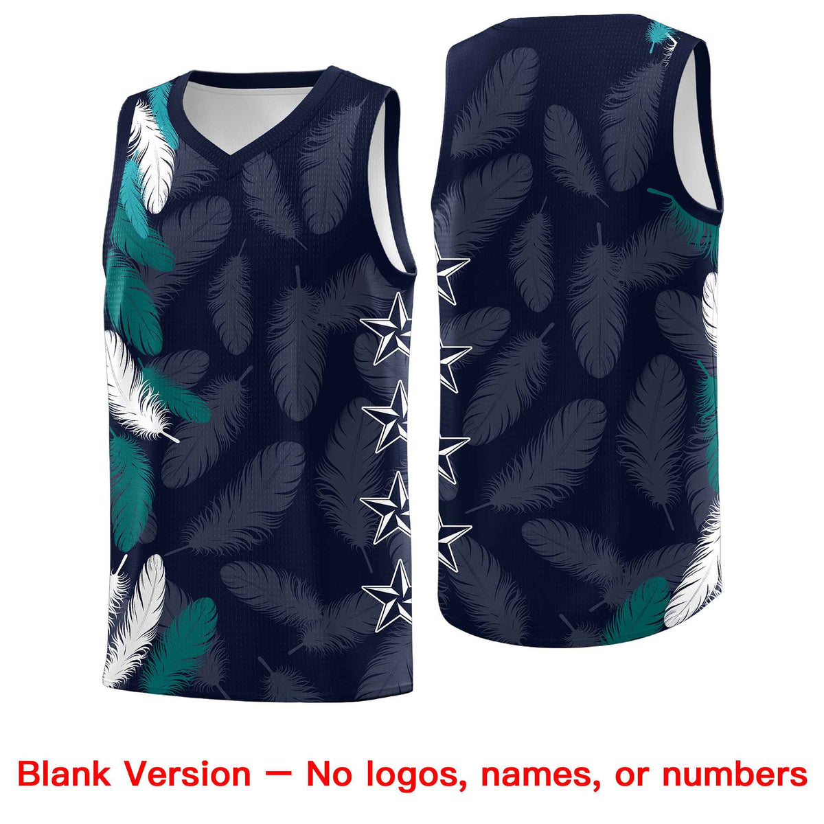 Custom Youth Basketball Jersey Navy Gold Feather Series Sports Uniform