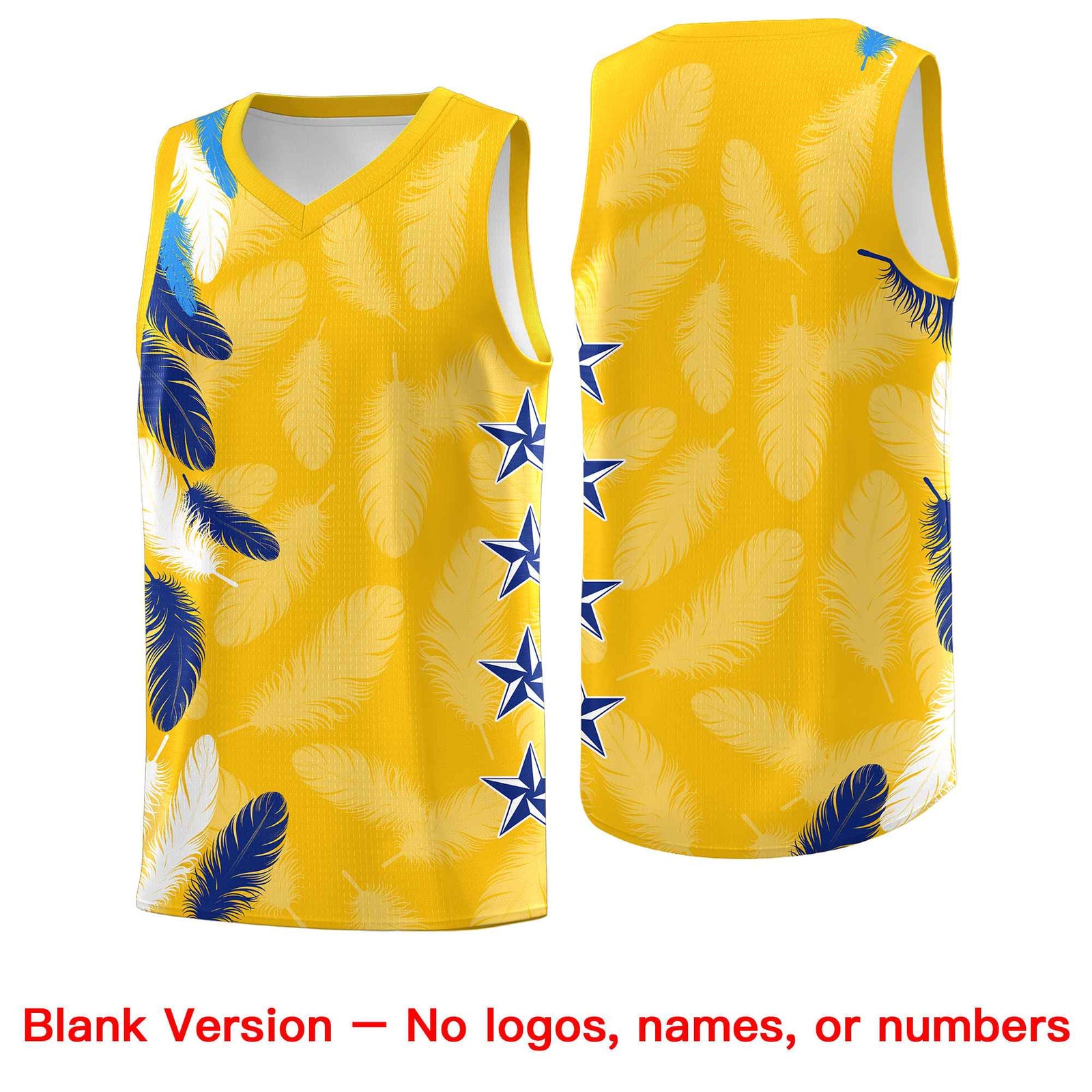 Custom Youth Basketball Jersey Gold Orange Feather Series Sports Uniform