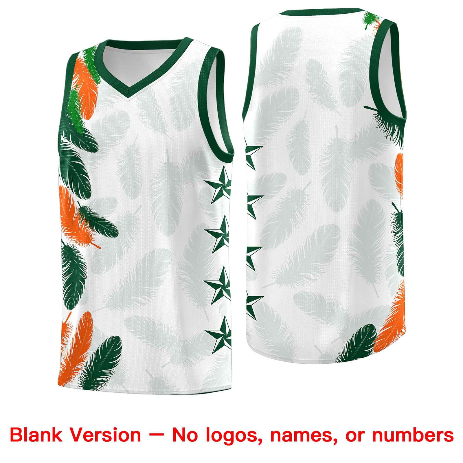 Custom Youth Basketball Jersey White Old Gold Feather Series Sports Uniform
