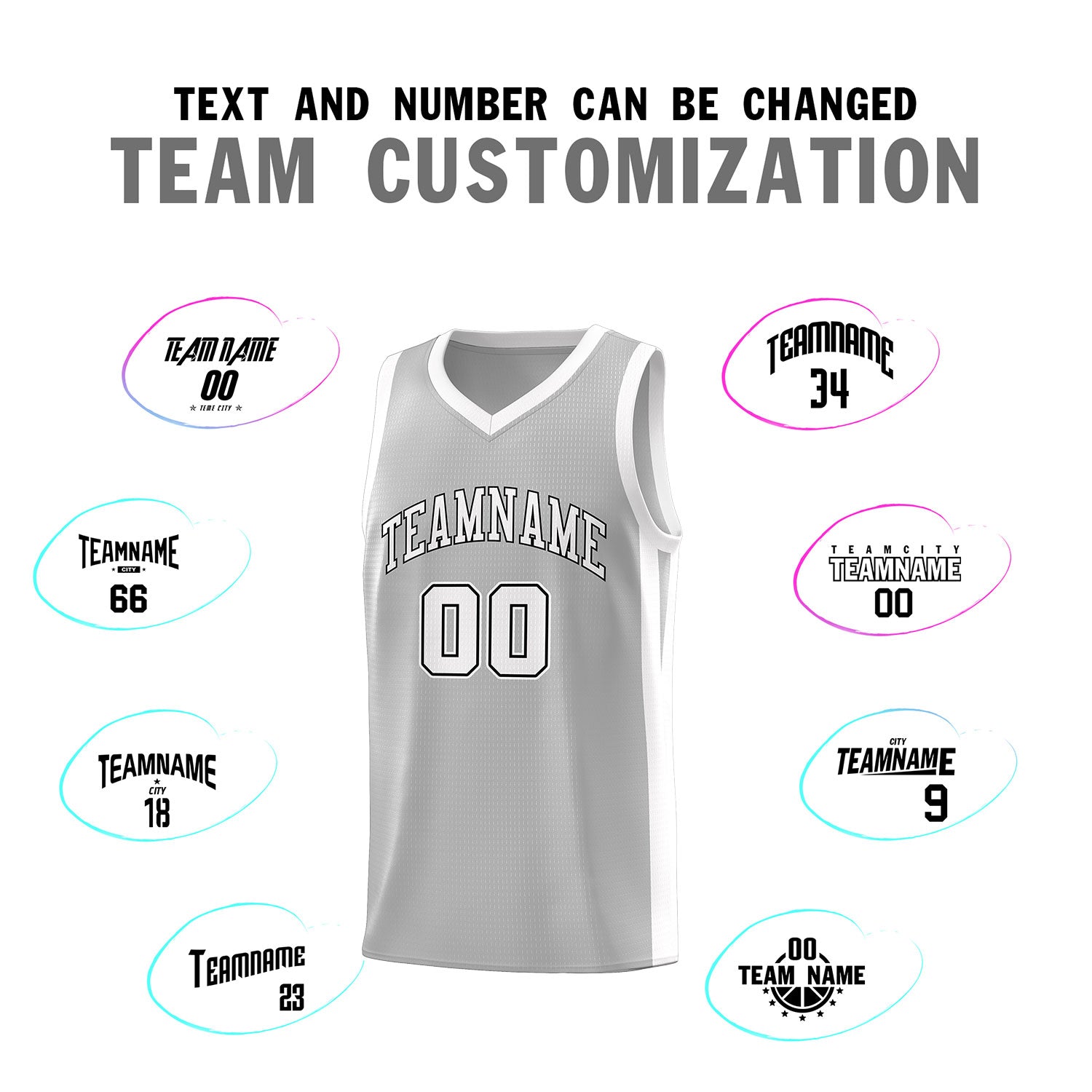 Fans-Made | Custom Silver White-Black Classic Sets Sports Uniform Basketball Jersey ¨C Available for Reorder