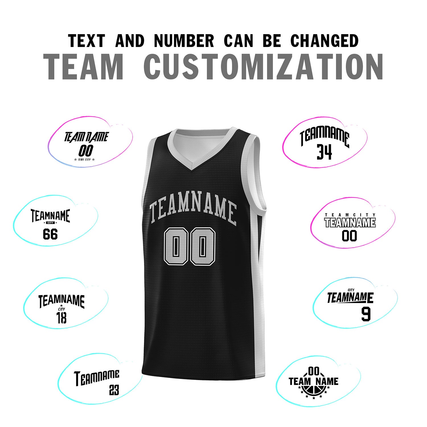 Fans-Made | Custom Black Silver Classic Sets Sports Uniform Basketball Jersey ¨C Available for Reorder