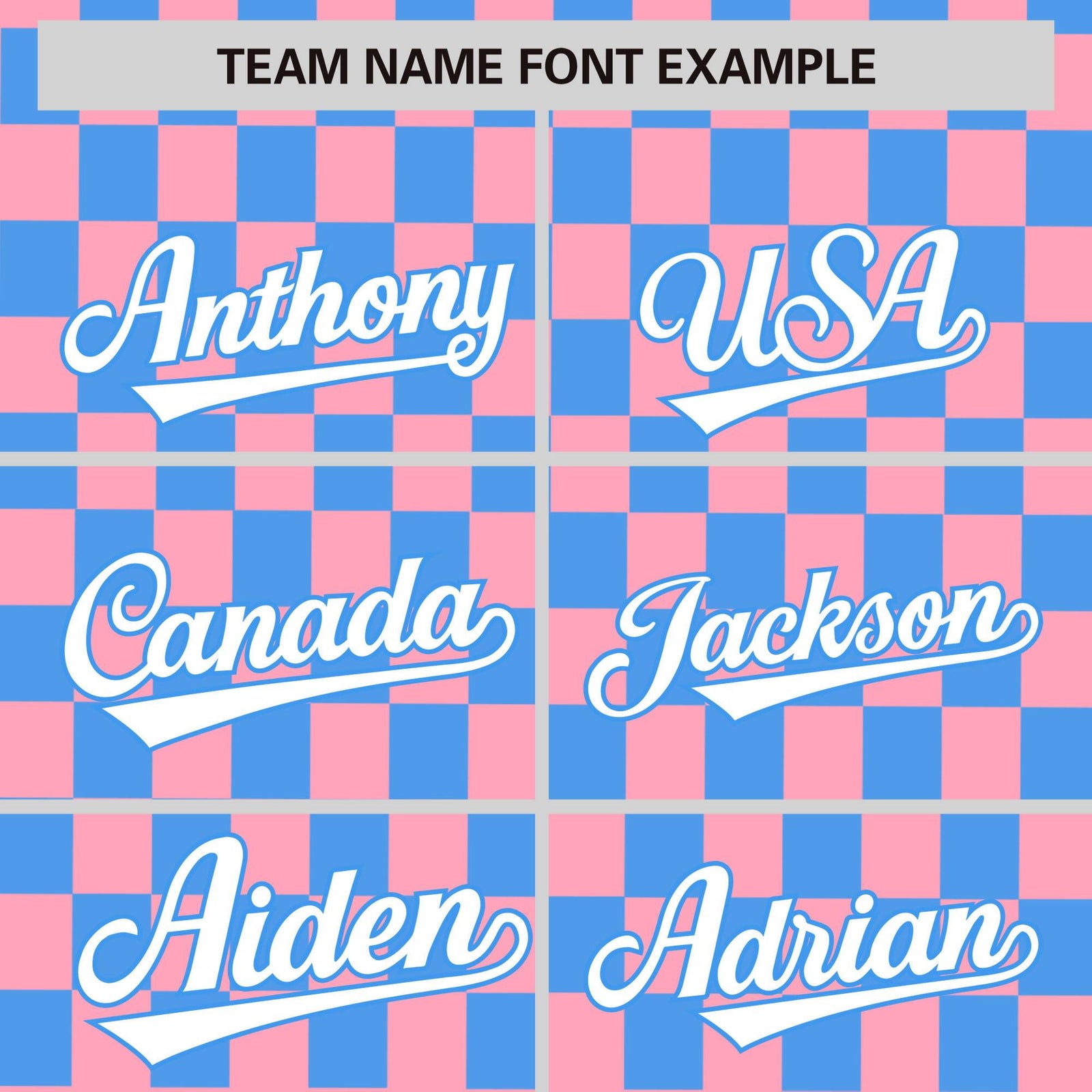 Custom Light Pink Powder Blue Personalized Plaid Fashion Design Authentic Baseball Jersey