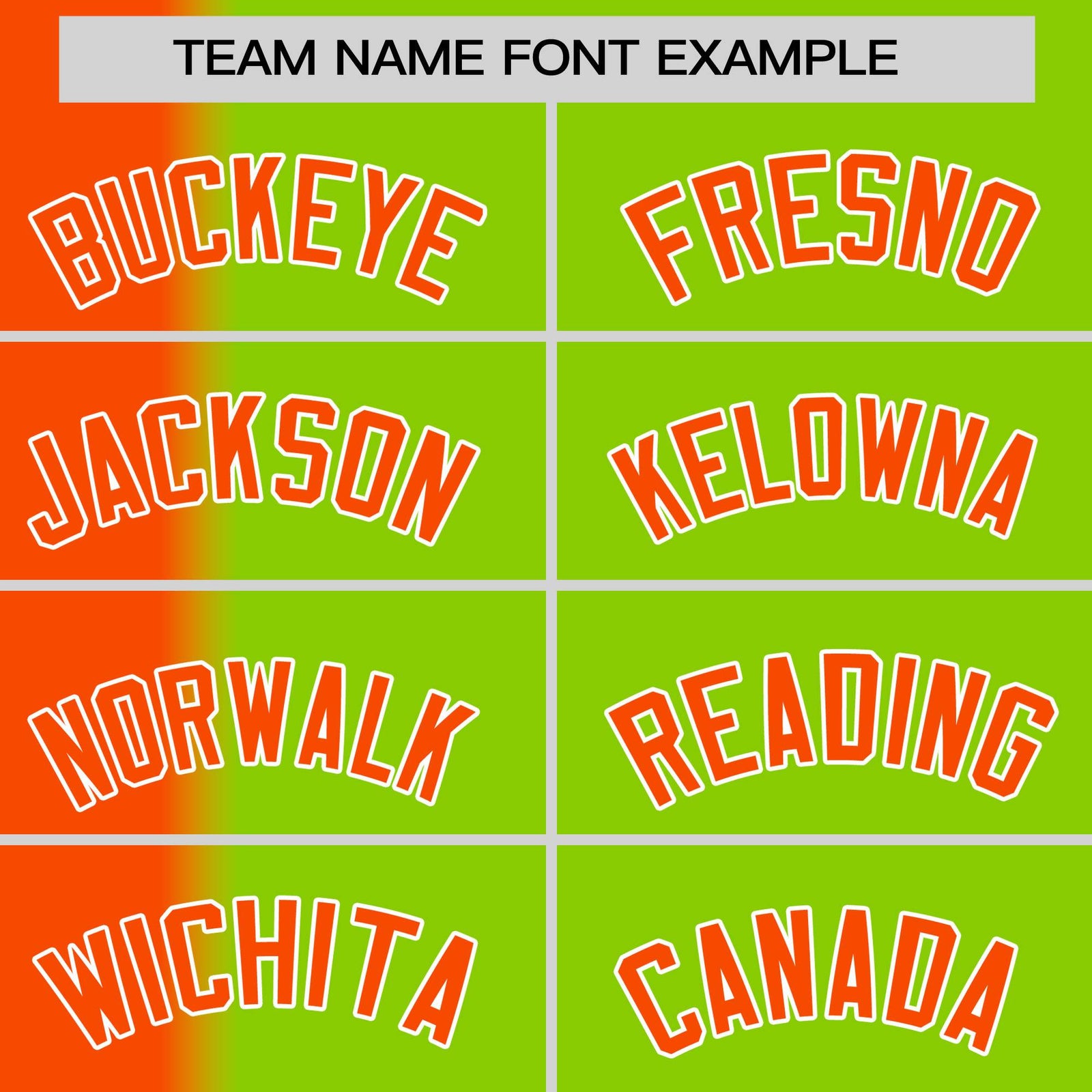 Custom Neon Green Orange Pinstripe Personalized Gradient Authentic Baseball Jersey