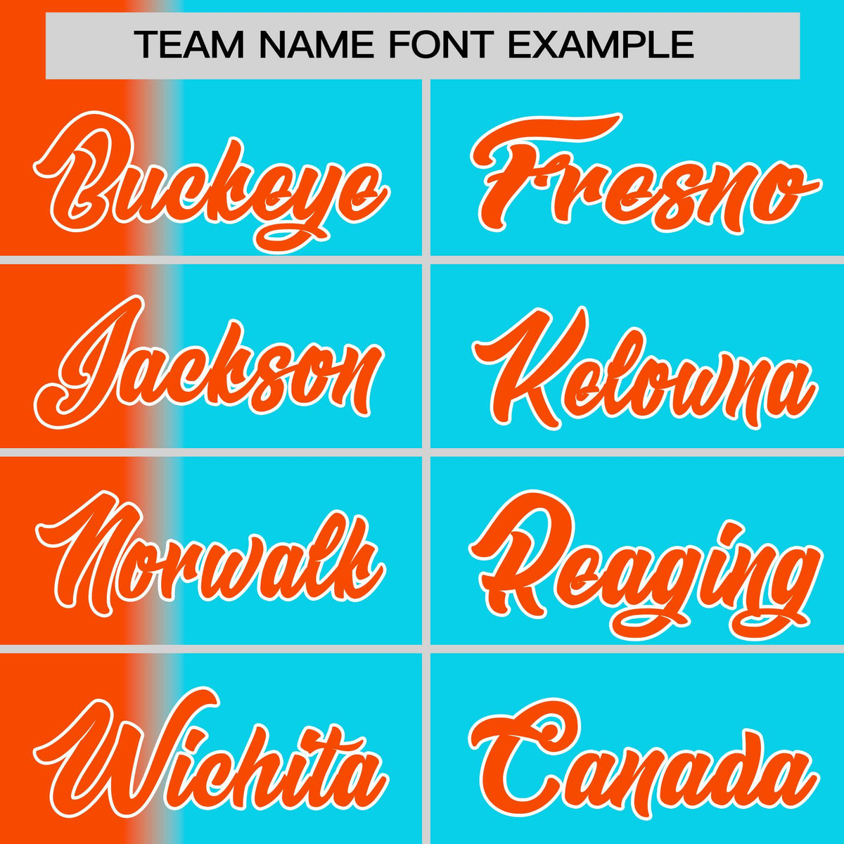 Custom Sky Blue Orange Pinstripe Personalized Gradient Authentic Baseball Jersey