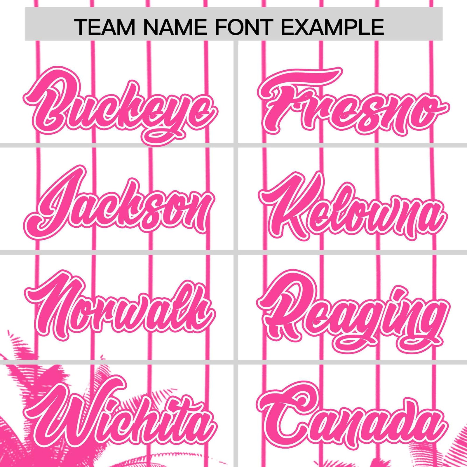 Custom White Pink Pinstripe Coconut Tree Pattern Authentic Baseball Jersey