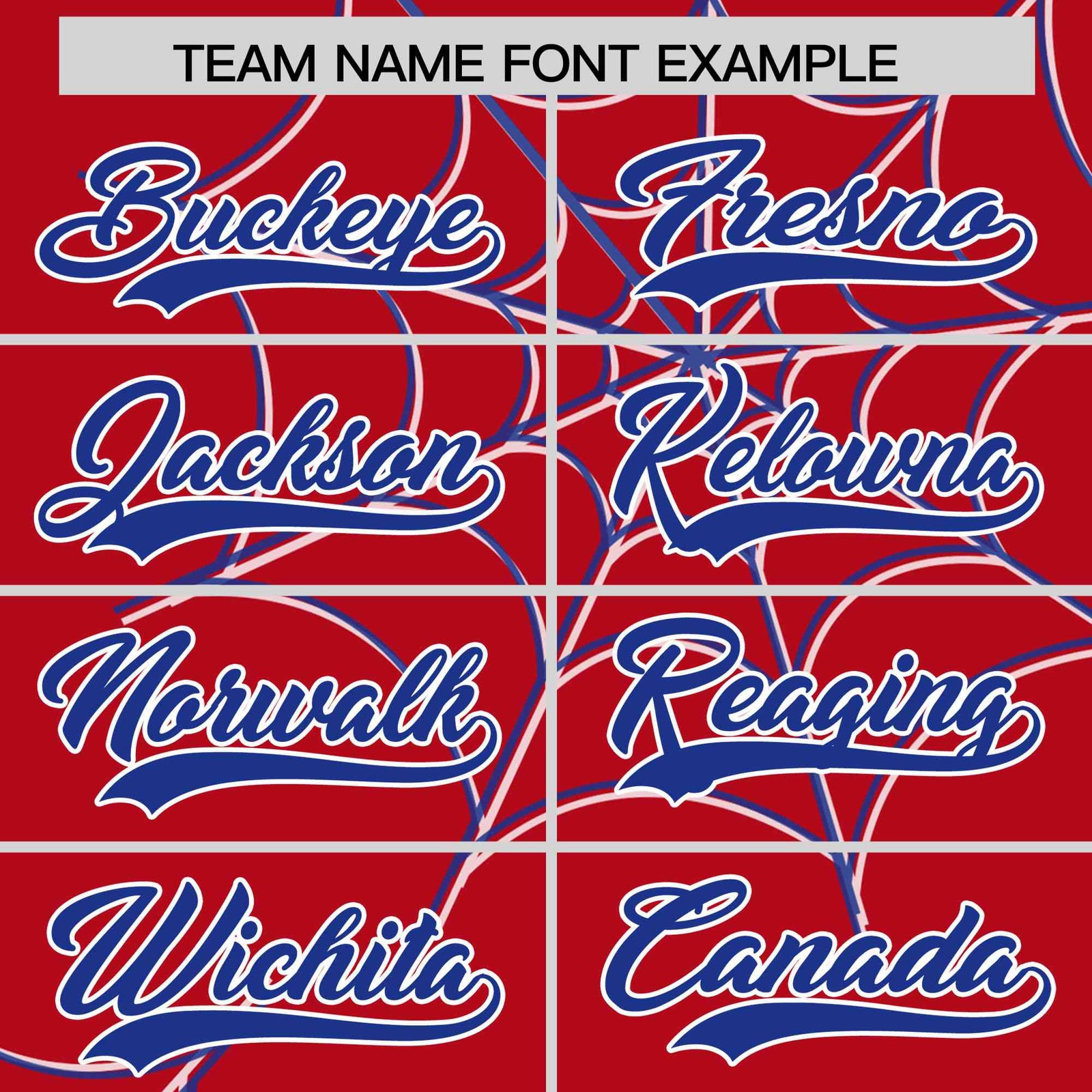 Custom Red-Royal Spider Web Pattern Raglan Sleeves Authentic Baseball Jersey