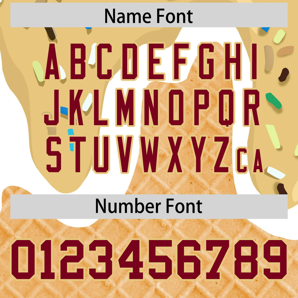 Custom Khaki Ice Cream Cone Graffiti Pattern Fashion Authentic Baseball Jersey