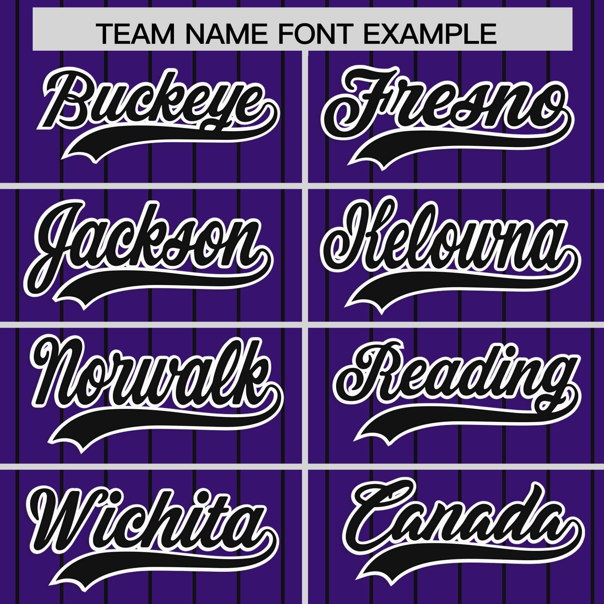Custom Purple Black Stripe Fashion Raglan Sleeves Authentic Baseball Jersey