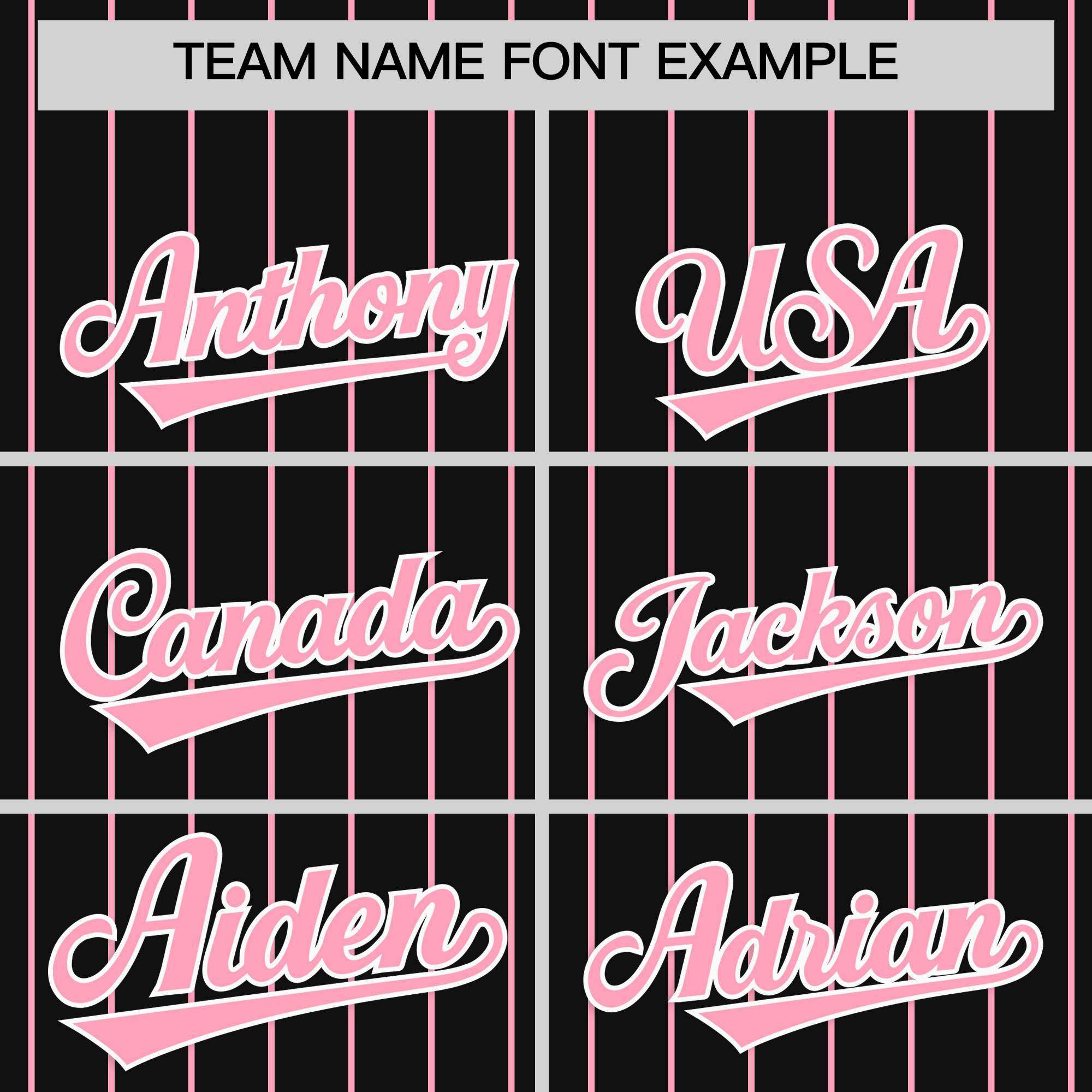 Custom Black Light Pink Stripe Fashion Raglan Sleeves Authentic Baseball Jersey