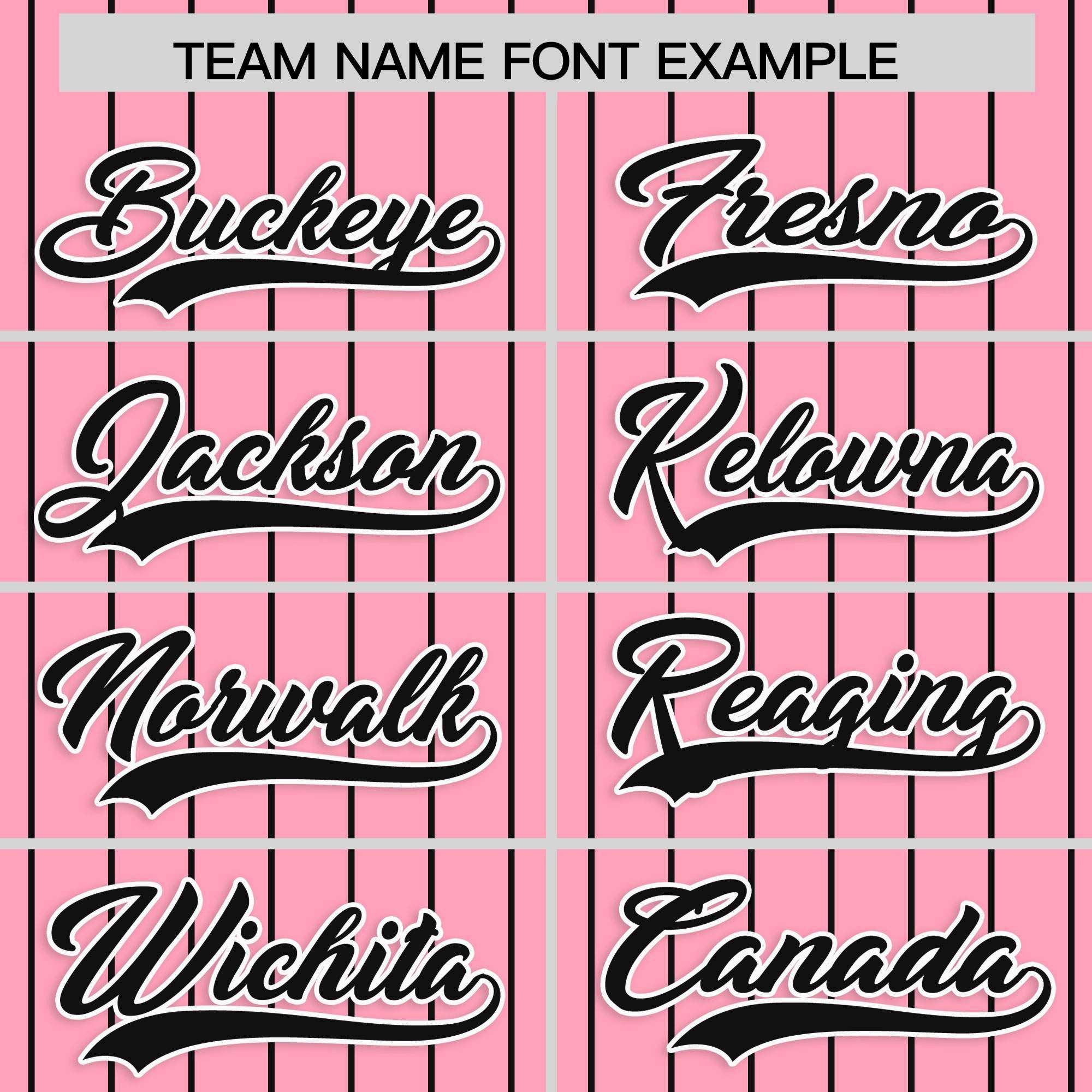 Custom Light Pink Black Stripe Fashion Raglan Sleeves Authentic Baseball Jersey