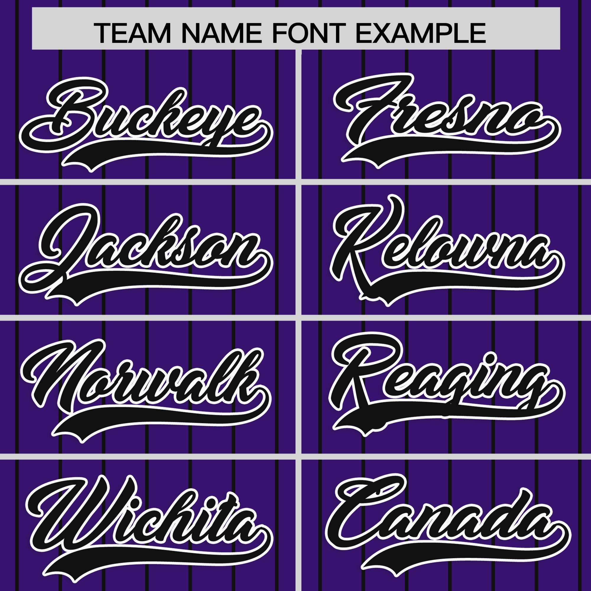 Custom Purple Black Stripe Fashion Raglan Sleeves Authentic Baseball Jersey