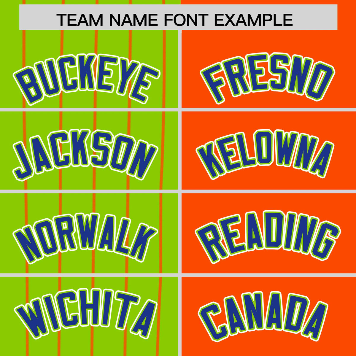 Custom Neon Green Orange and Royal Pinstripe Personalized Raglan Sleeves Authentic Baseball Jersey