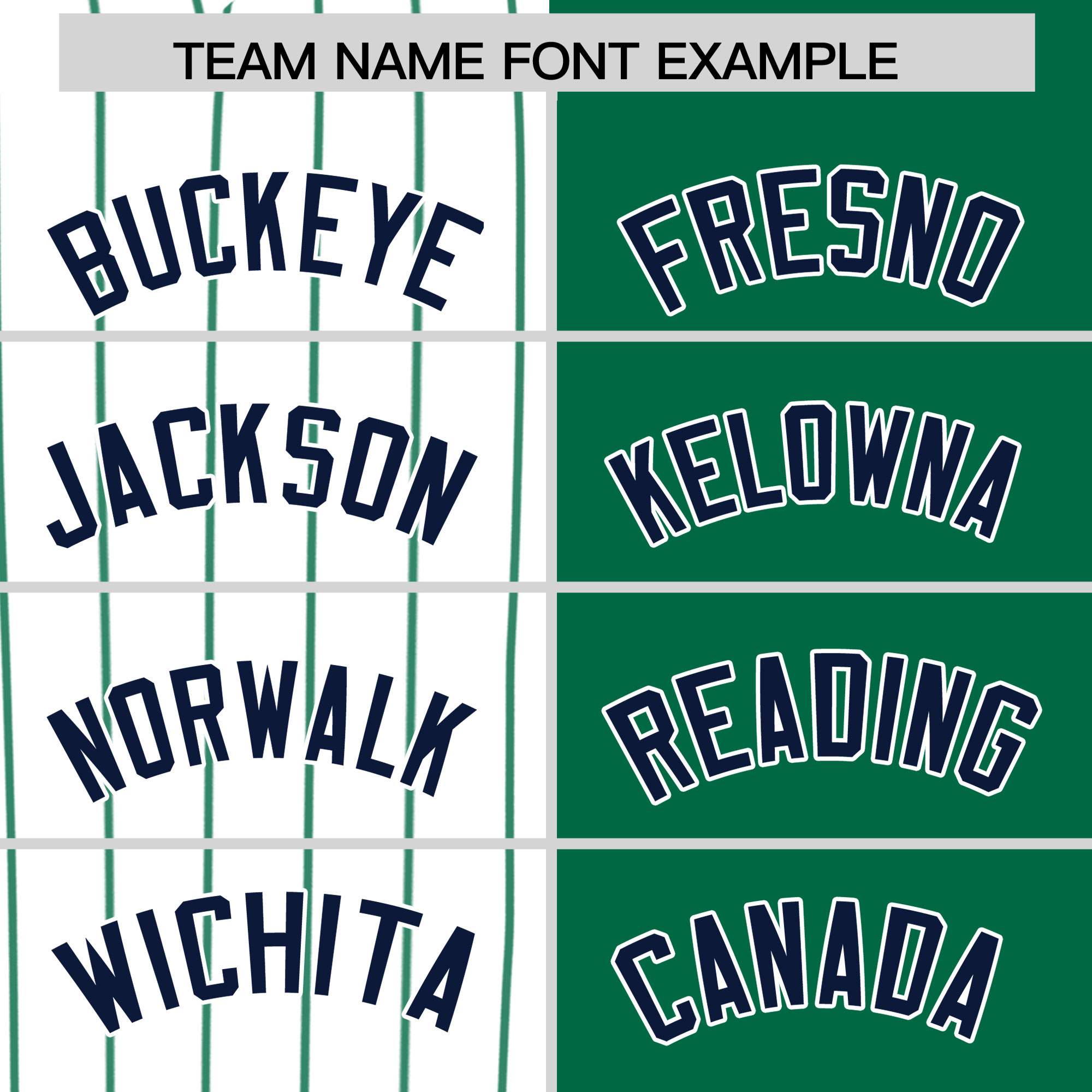 Custom White Kelly Green and Navy Pinstripe Personalized Raglan Sleeves Authentic Baseball Jersey