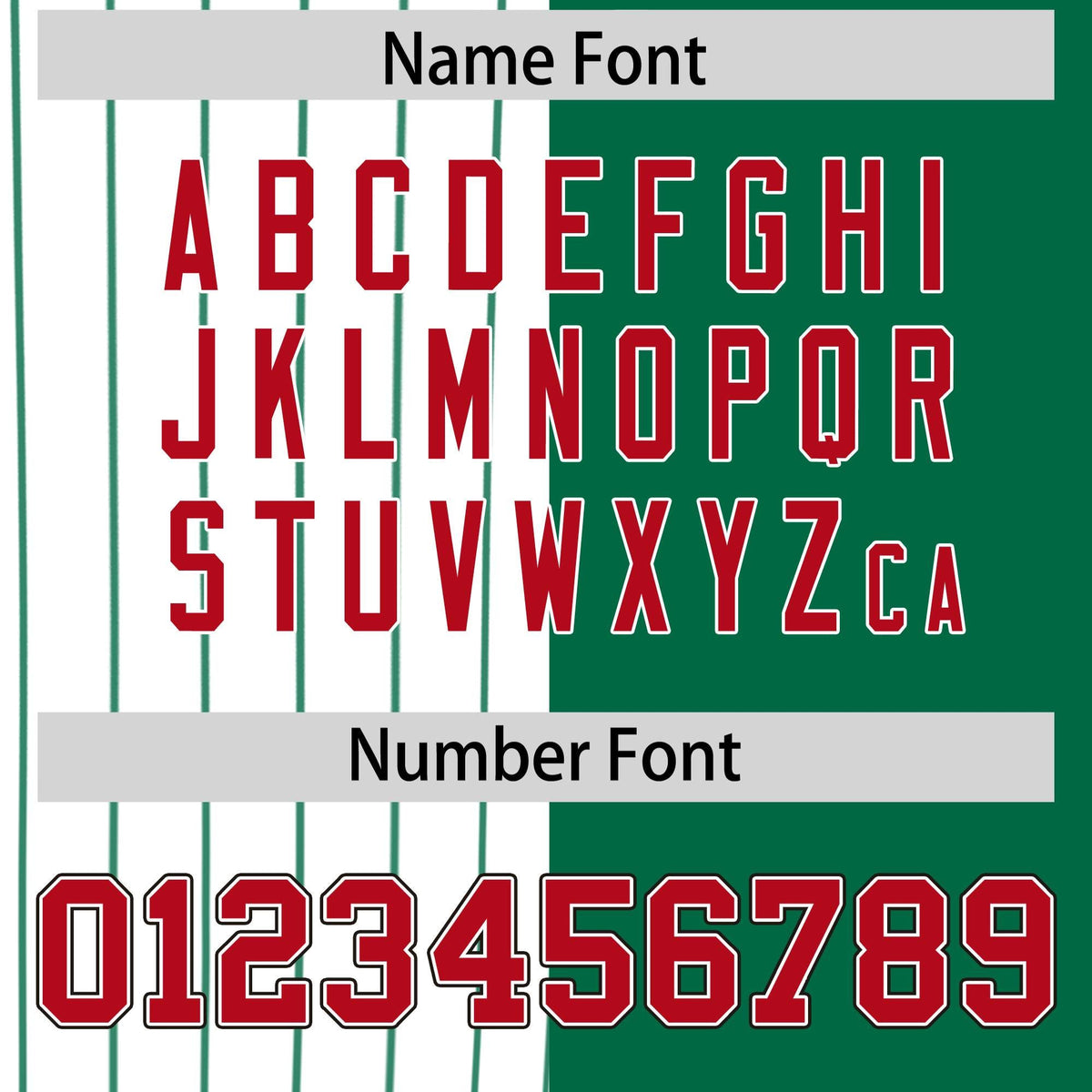 Custom White Kelly Green and Red Pinstripe Personalized Raglan Sleeves Authentic Baseball Jersey