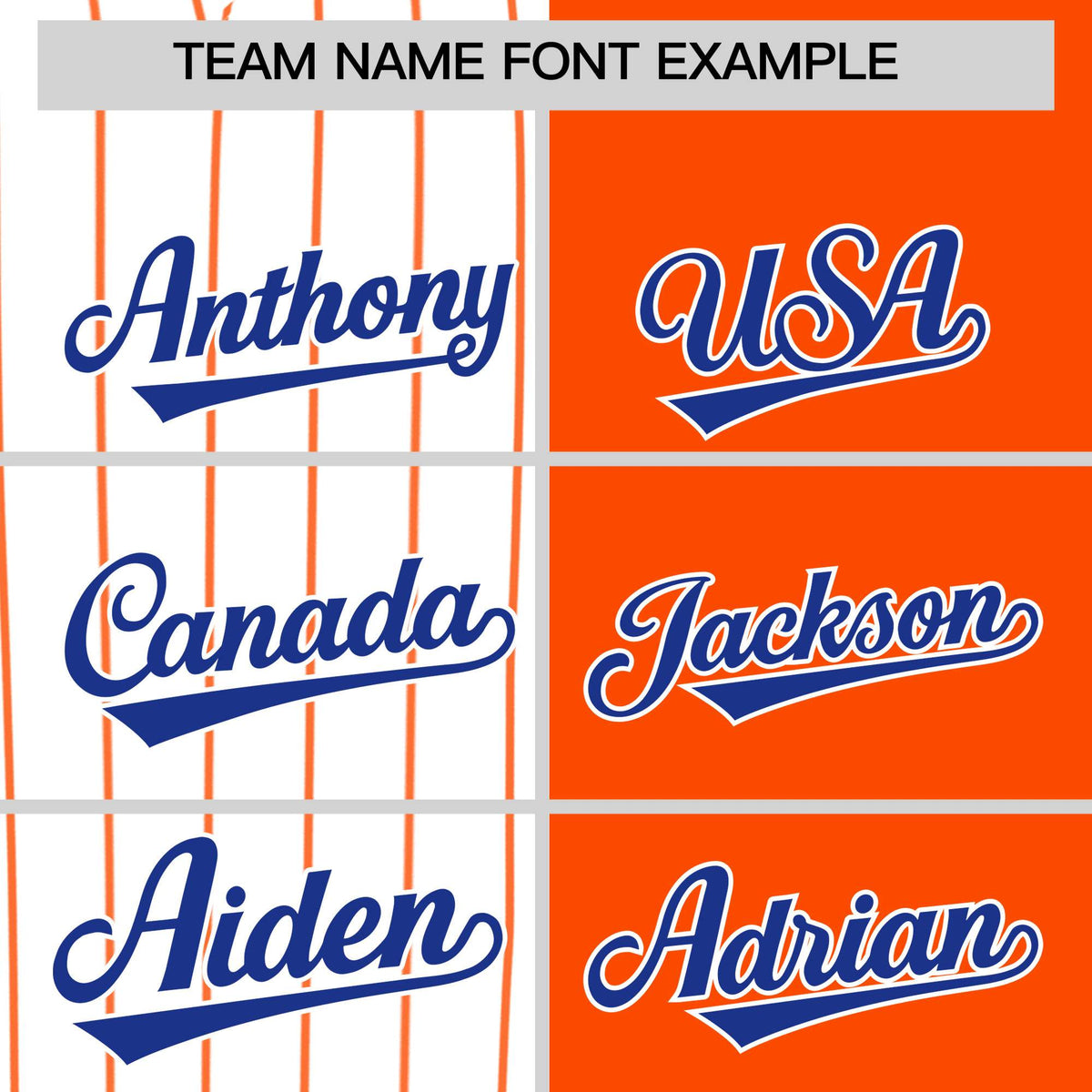 Custom White Orange and Royal Pinstripe Personalized Raglan Sleeves Authentic Baseball Jersey