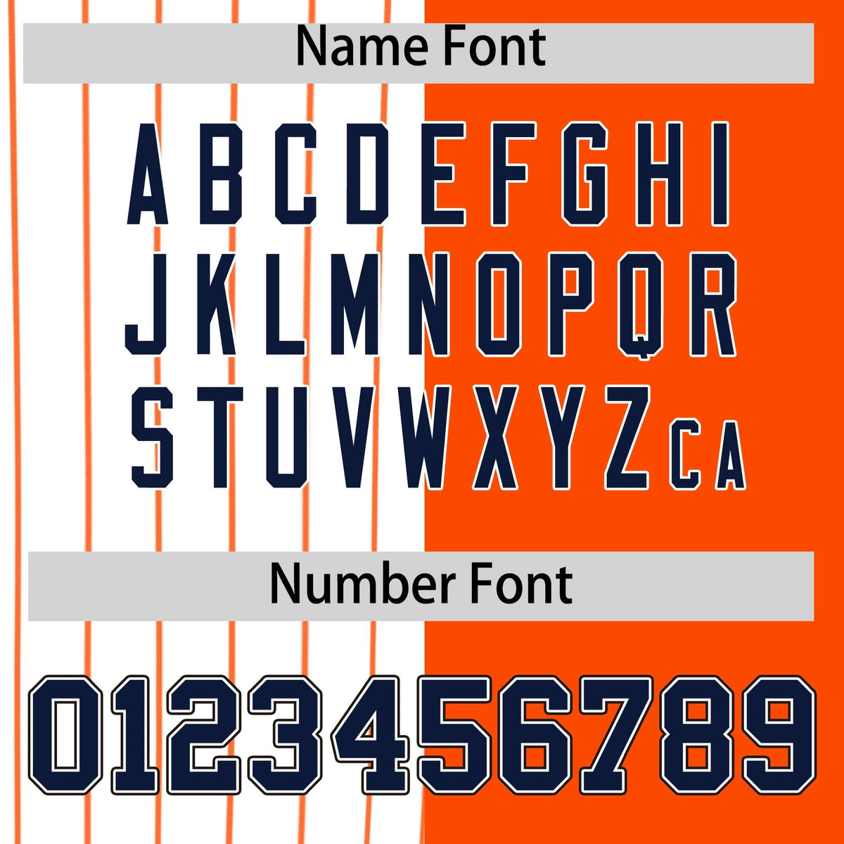 Custom White Orange and Navy Pinstripe Personalized Raglan Sleeves Authentic Baseball Jersey