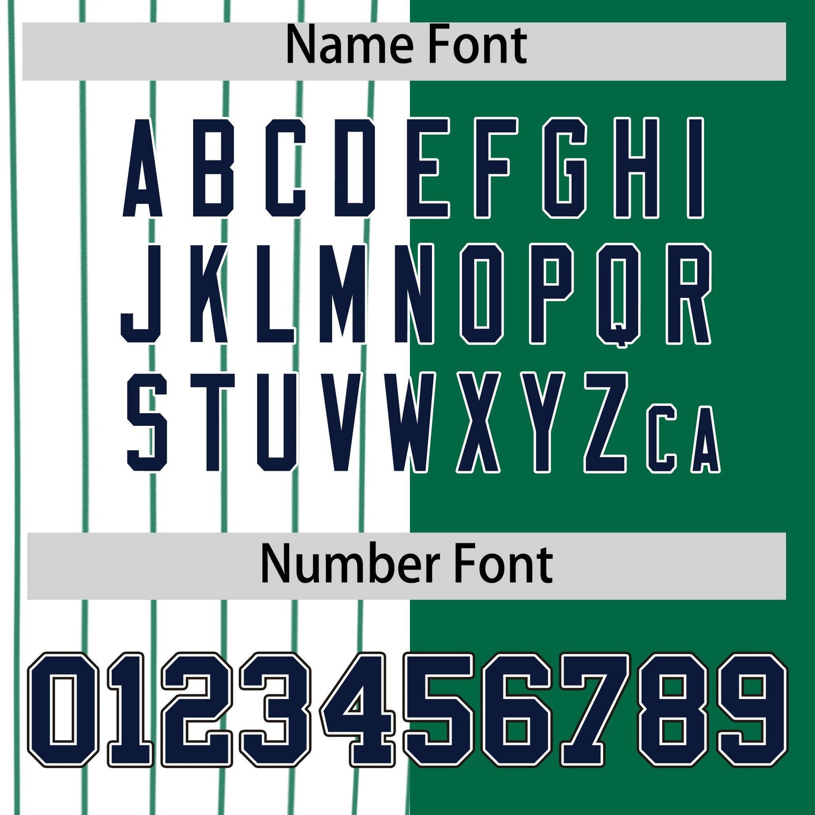 Custom White Kelly Green and Navy Pinstripe Personalized Raglan Sleeves Authentic Baseball Jersey