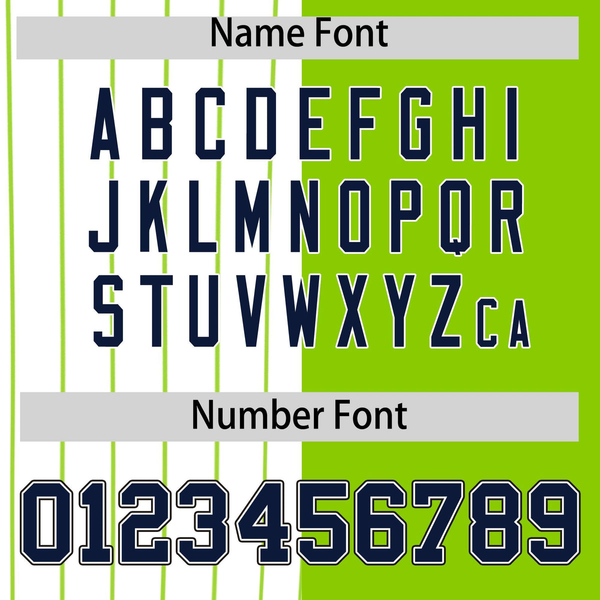 Custom White Neon Green and Navy Pinstripe Personalized Raglan Sleeves Authentic Baseball Jersey