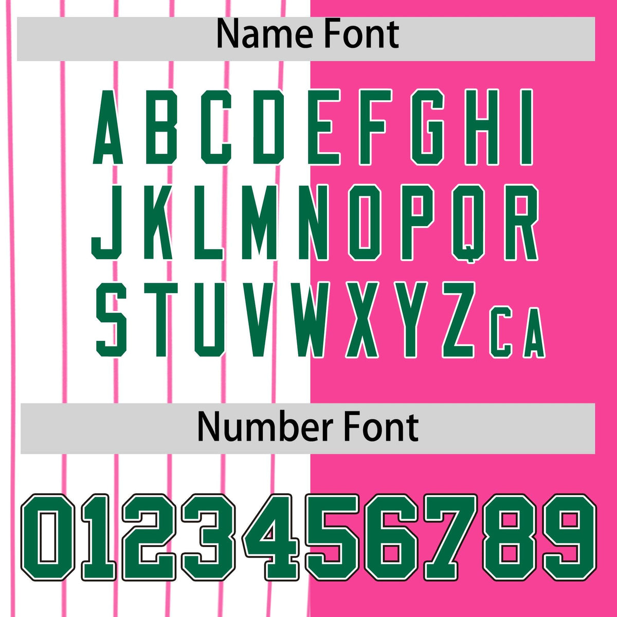 Custom White Pink and Kelly Green Pinstripe Personalized Raglan Sleeves Authentic Baseball Jersey