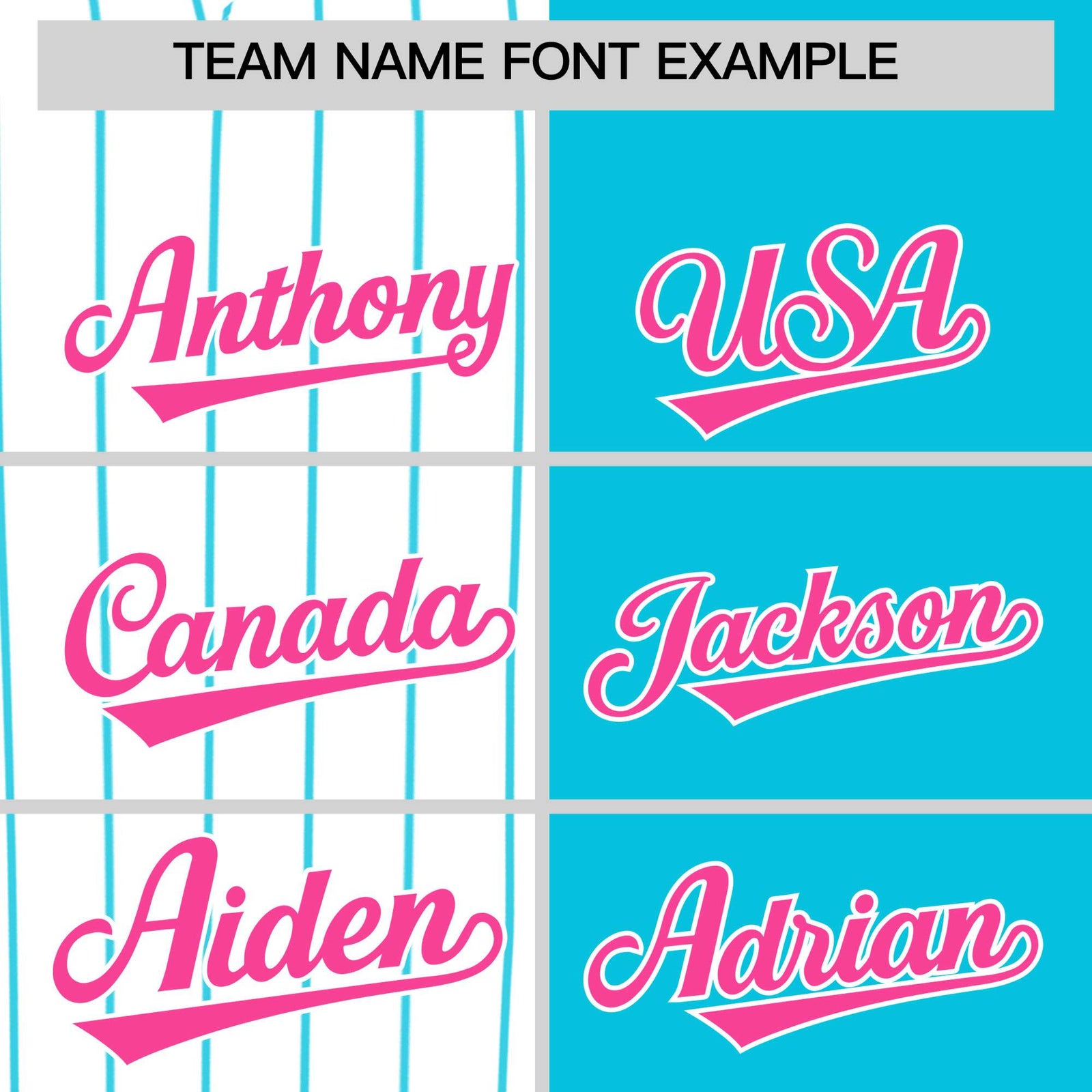 Custom White Sky Blue and Pink Pinstripe Personalized Raglan Sleeves Authentic Baseball Jersey