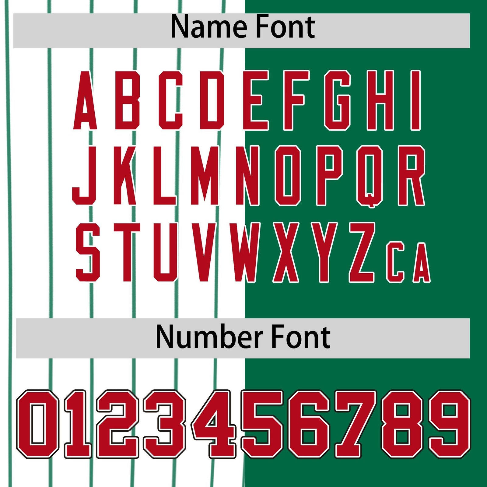 Custom White Kelly Green and Red Pinstripe Personalized Raglan Sleeves Authentic Baseball Jersey