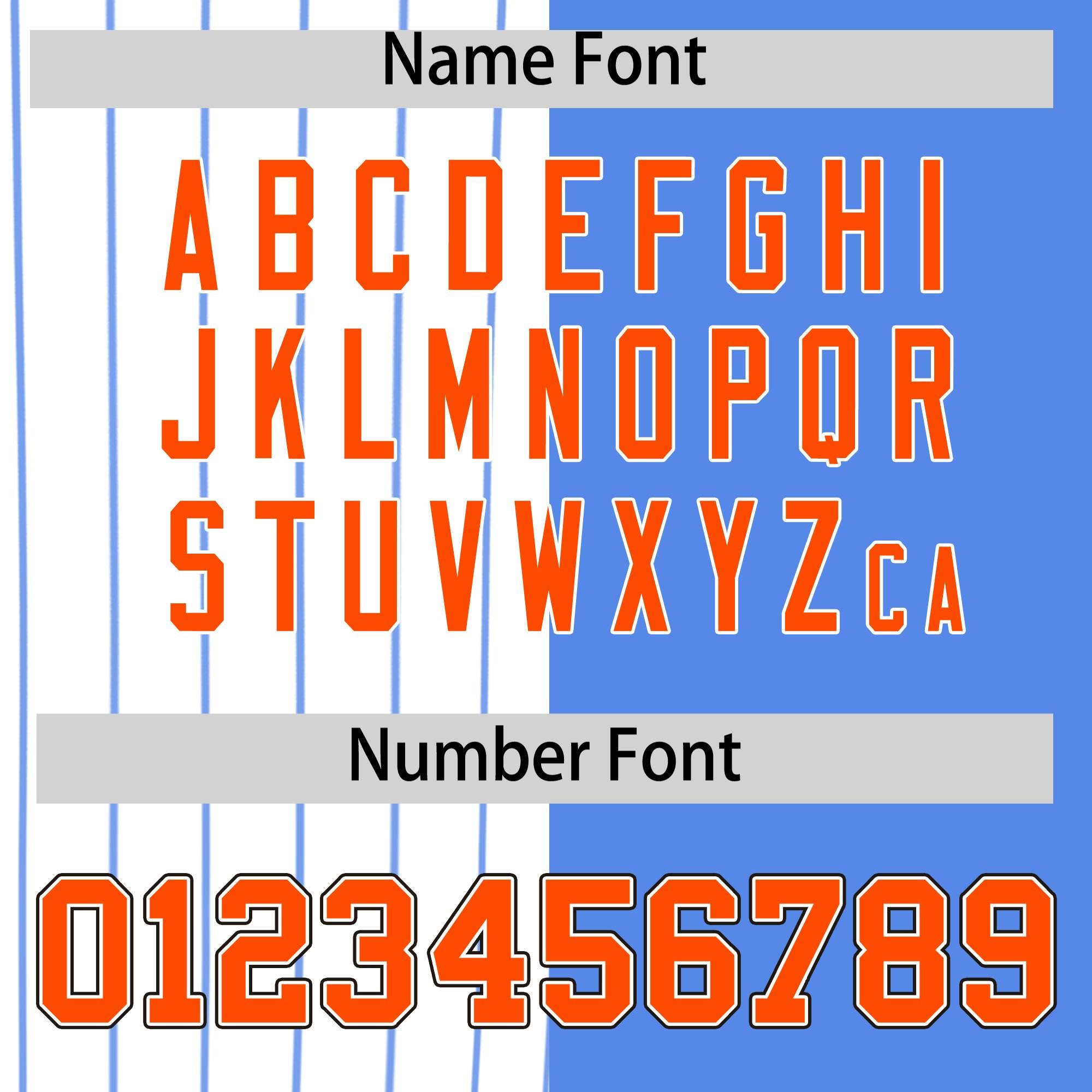 Custom White Powder Blue and Orange Pinstripe Personalized Raglan Sleeves Authentic Baseball Jersey