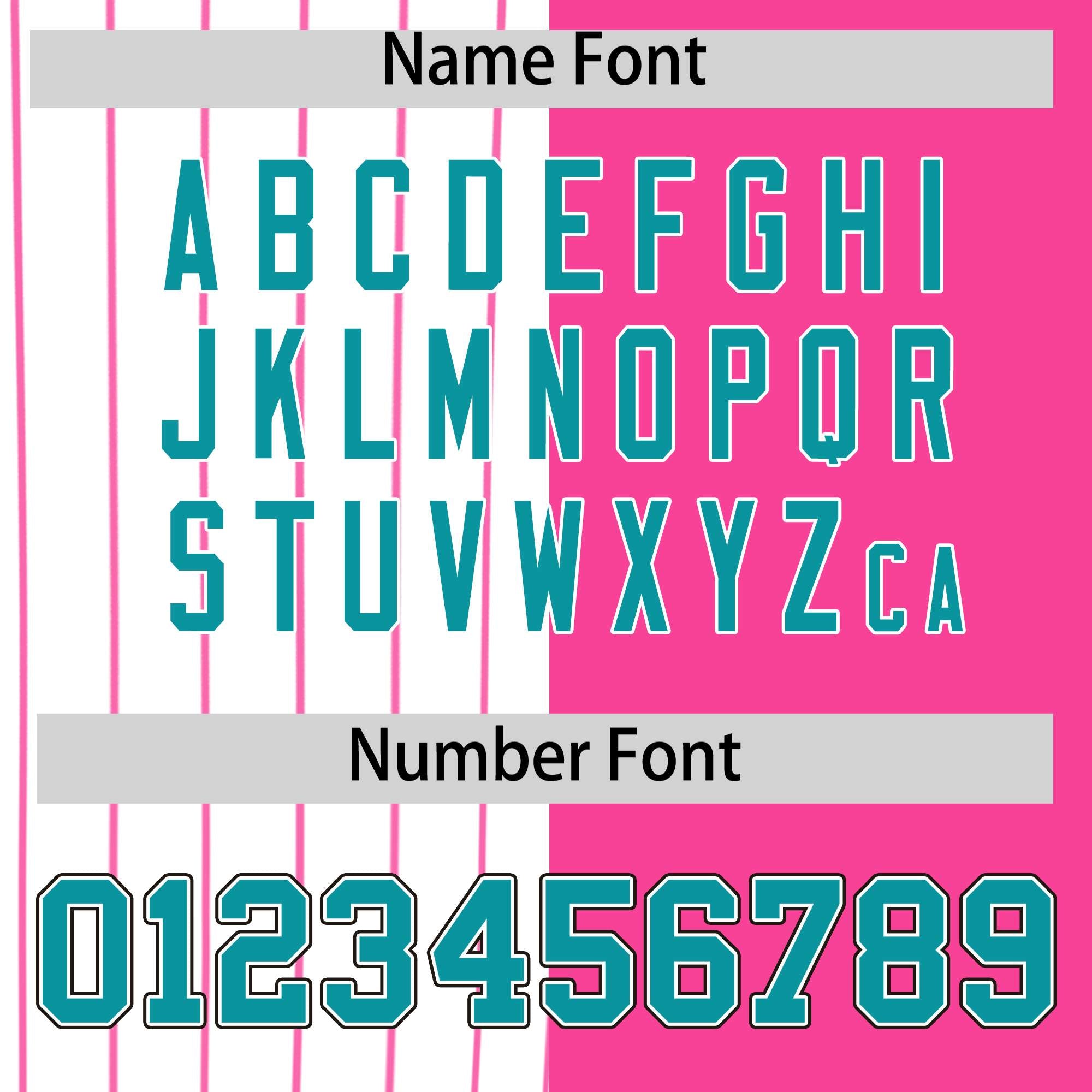 Custom White Pink and Aqua Pinstripe Personalized Raglan Sleeves Authentic Baseball Jersey