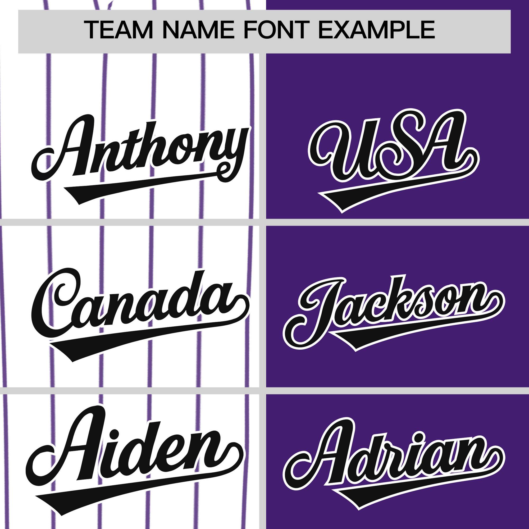 Custom White Purple and Black Pinstripe Personalized Raglan Sleeves Authentic Baseball Jersey