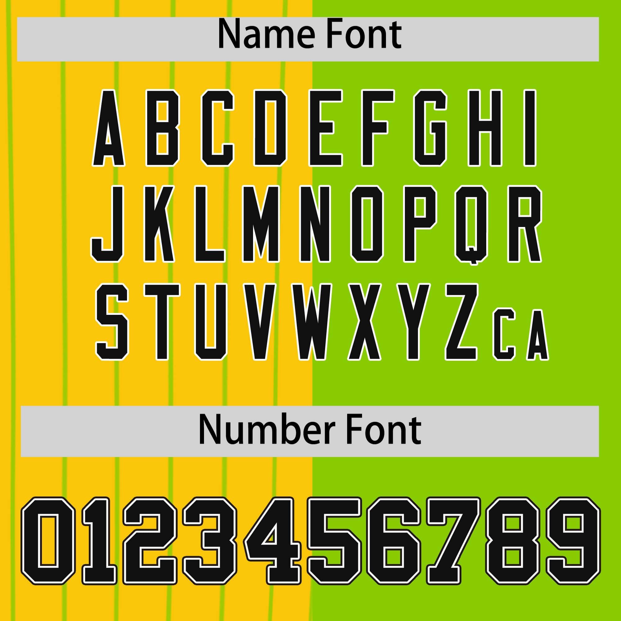 Custom Gold Neon Green and Black Pinstripe Personalized Raglan Sleeves Authentic Baseball Jersey