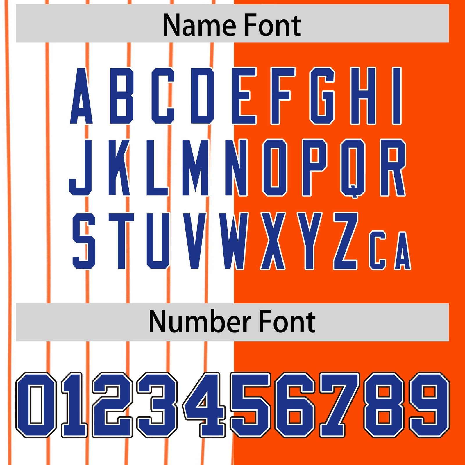 Custom White Orange and Royal Pinstripe Personalized Raglan Sleeves Authentic Baseball Jersey