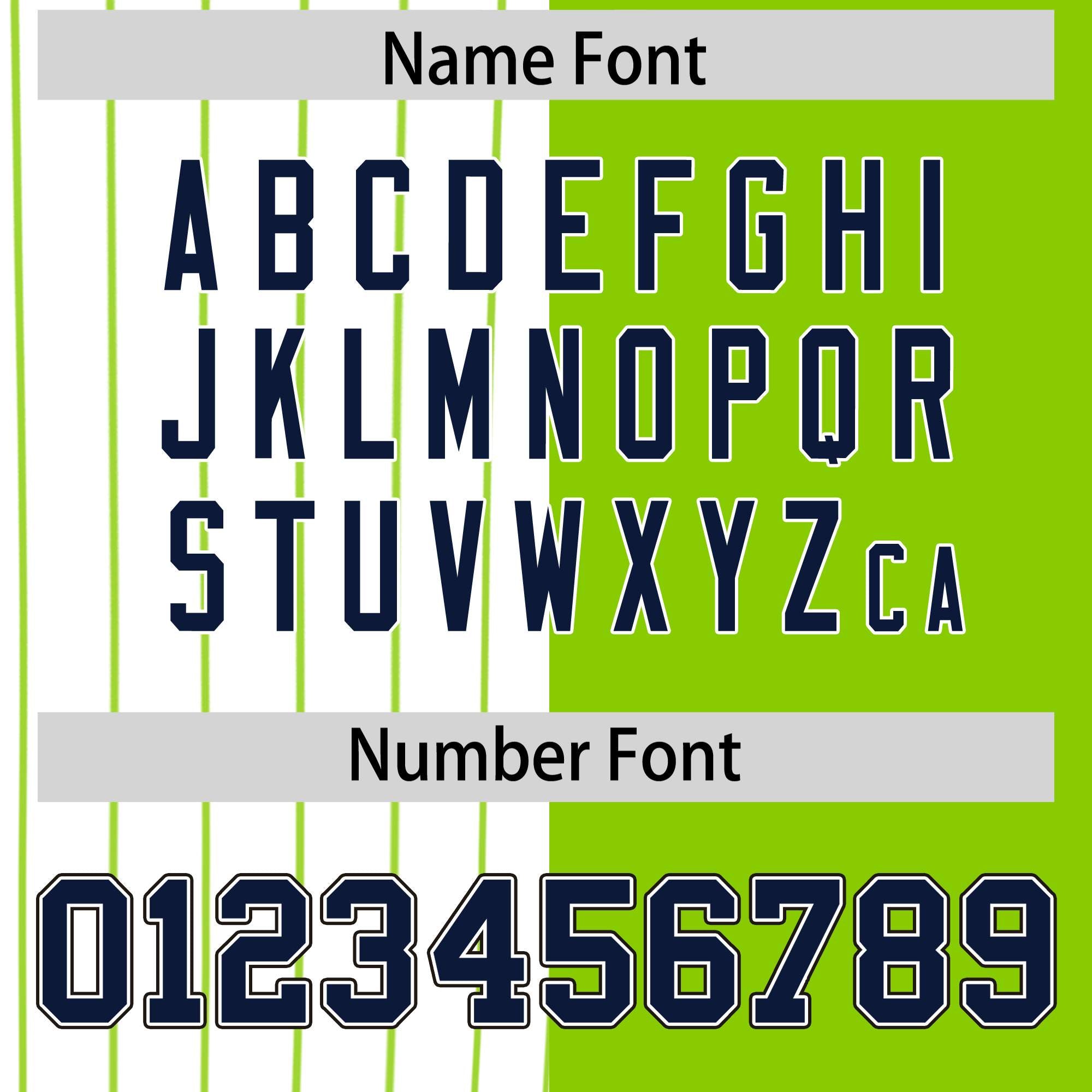 Custom White Neon Green and Navy Pinstripe Personalized Raglan Sleeves Authentic Baseball Jersey