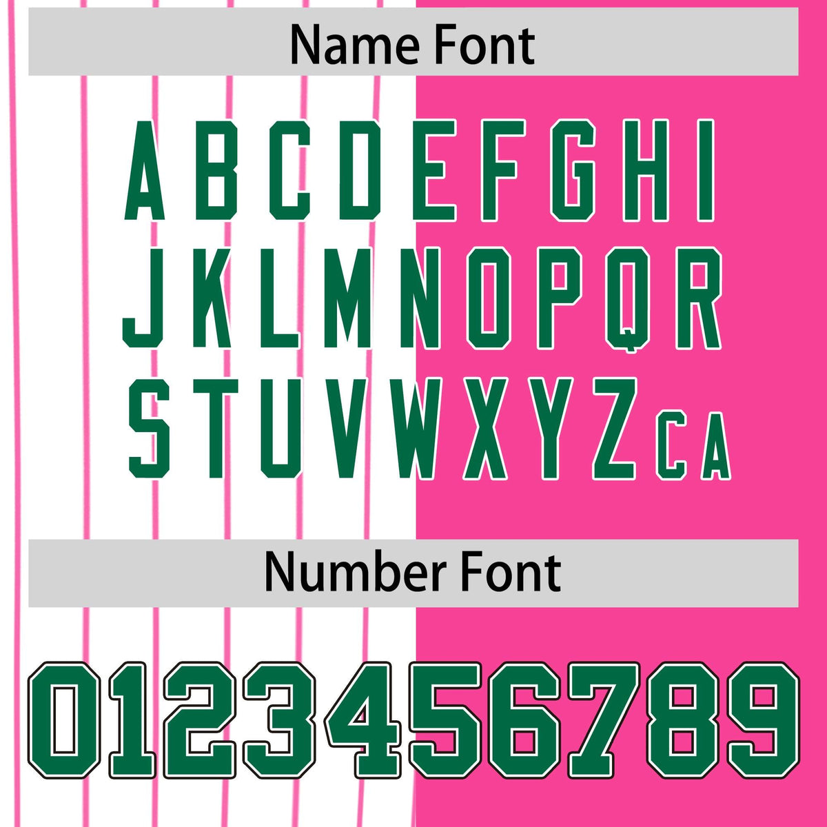 Custom White Pink and Kelly Green Pinstripe Personalized Raglan Sleeves Authentic Baseball Jersey