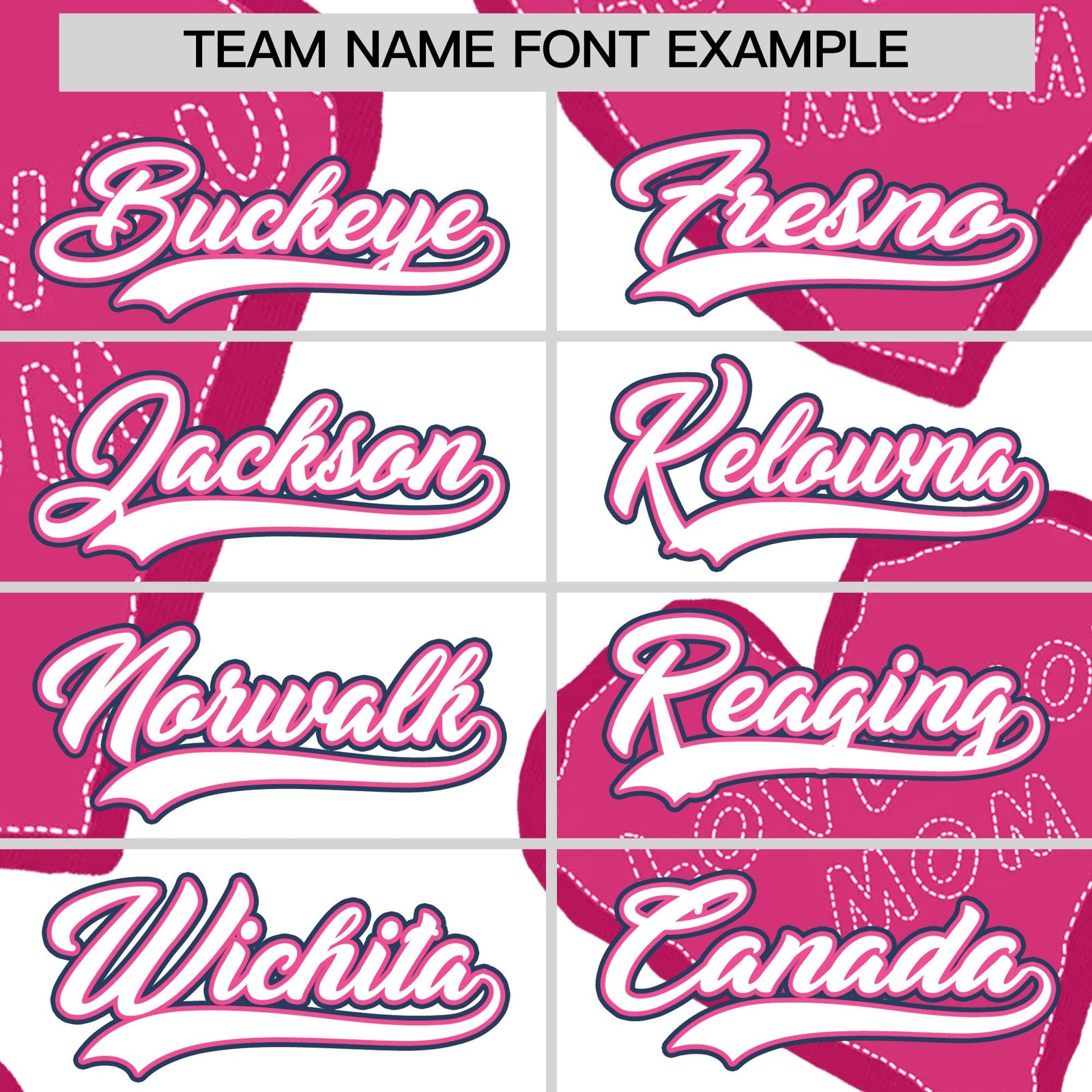 Custom White Pink Mother's Day Style Graffiti Pattern Stretch Fabric Baseball Jersey| KXKSHOP