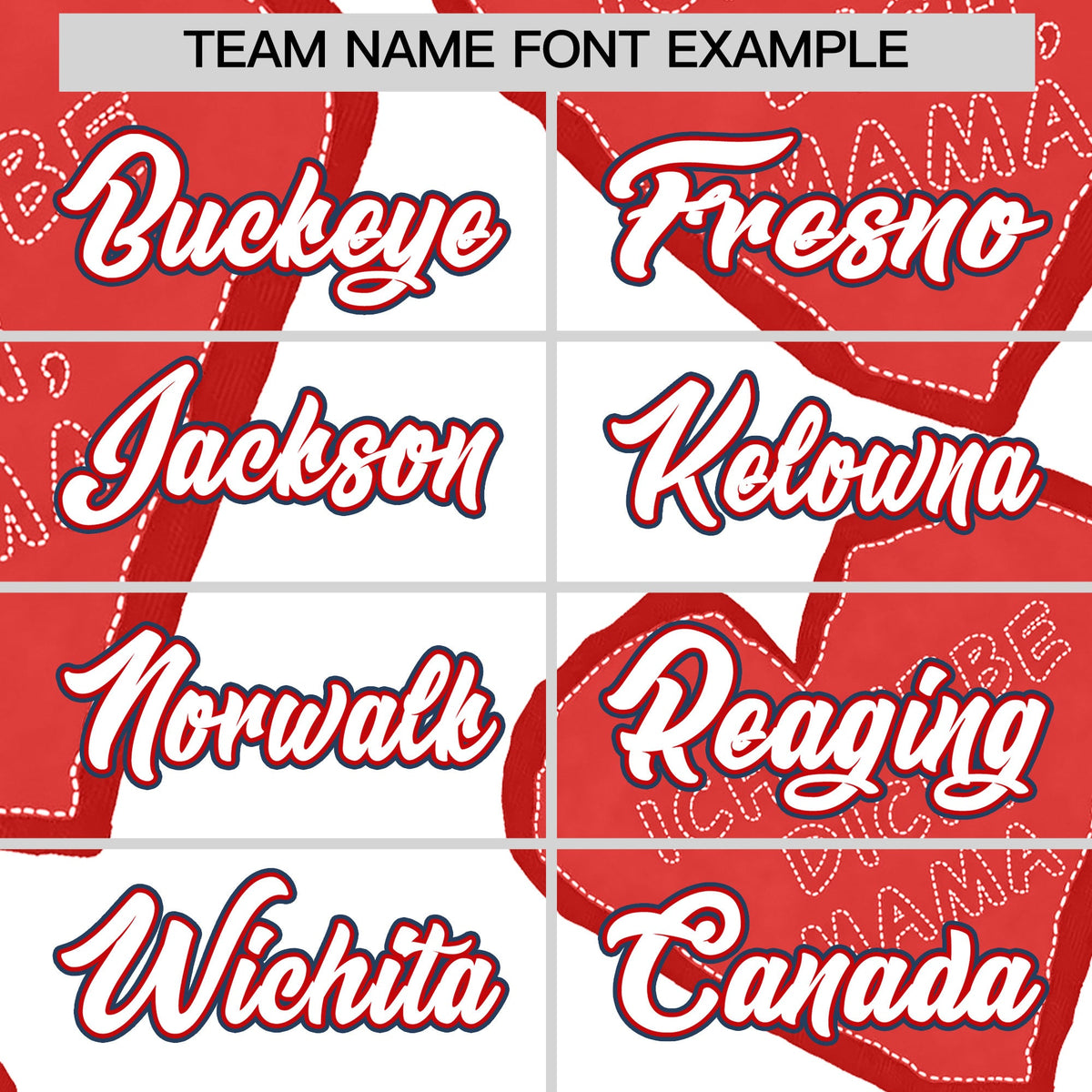 Custom White Red Mother's Day Style Graffiti Pattern Stretch Fabric Baseball Jersey| KXKSHOP