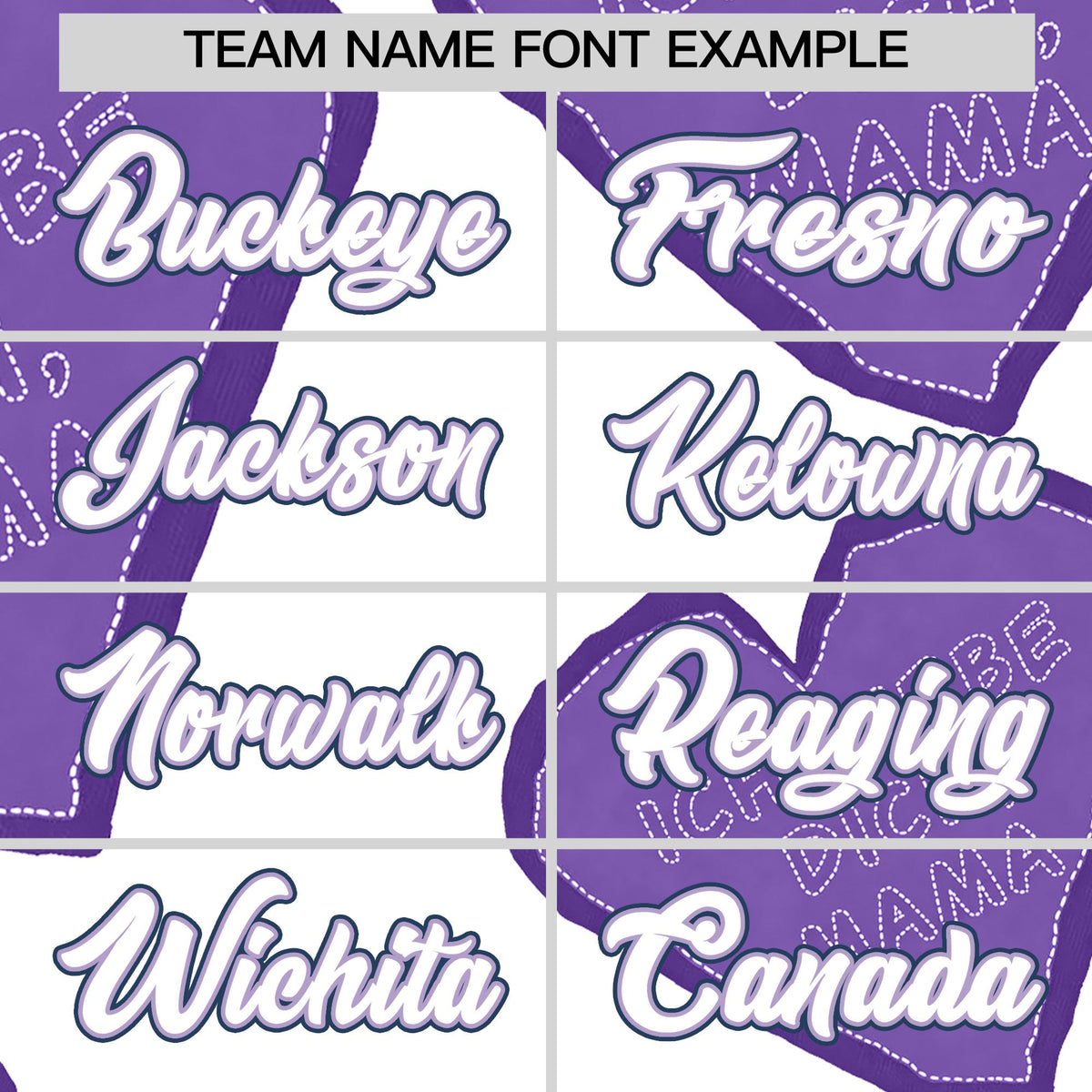 Custom White Light Purple Mother's Day Style Graffiti Pattern Stretch Fabric Baseball Jersey| KXKSHOP