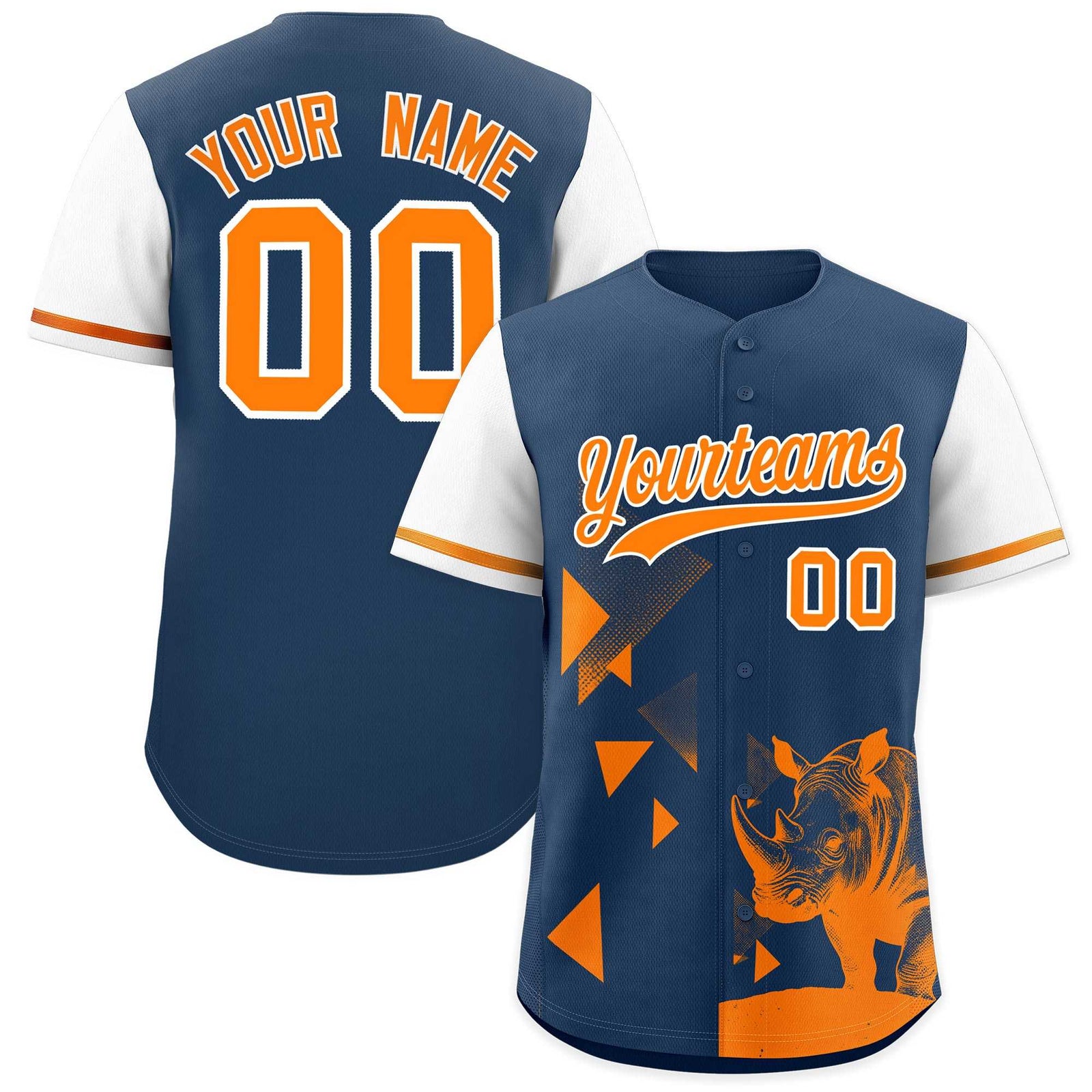 Custom White Midnight Blue Raptor Series Raglan Sleeves Casual Sports Baseball Jersey