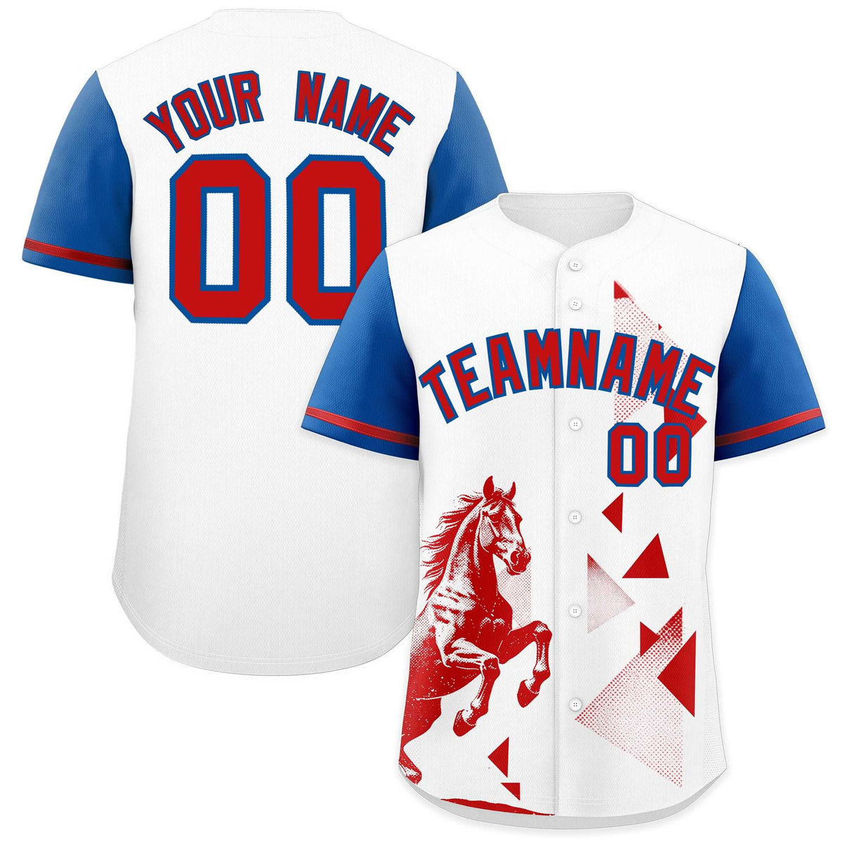Custom Royal White Raptor Series Raglan Sleeves Lightweight Baseball Jersey