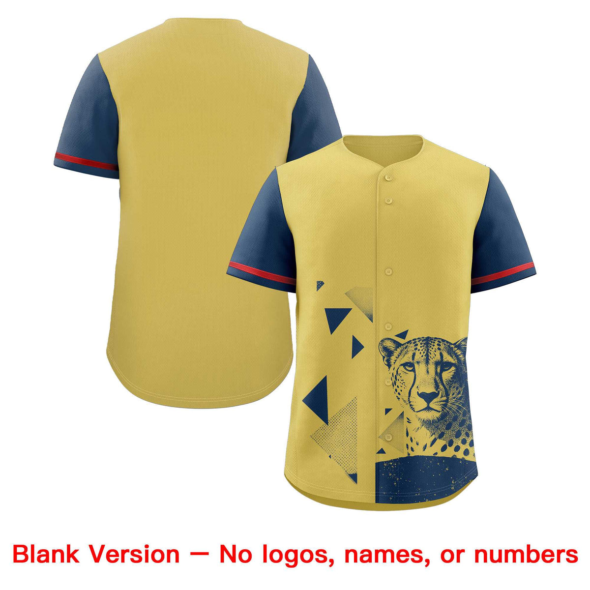 Custom Midnight Blue Old Gold Raptor Series Raglan Sleeves Lightweight Baseball Jersey
