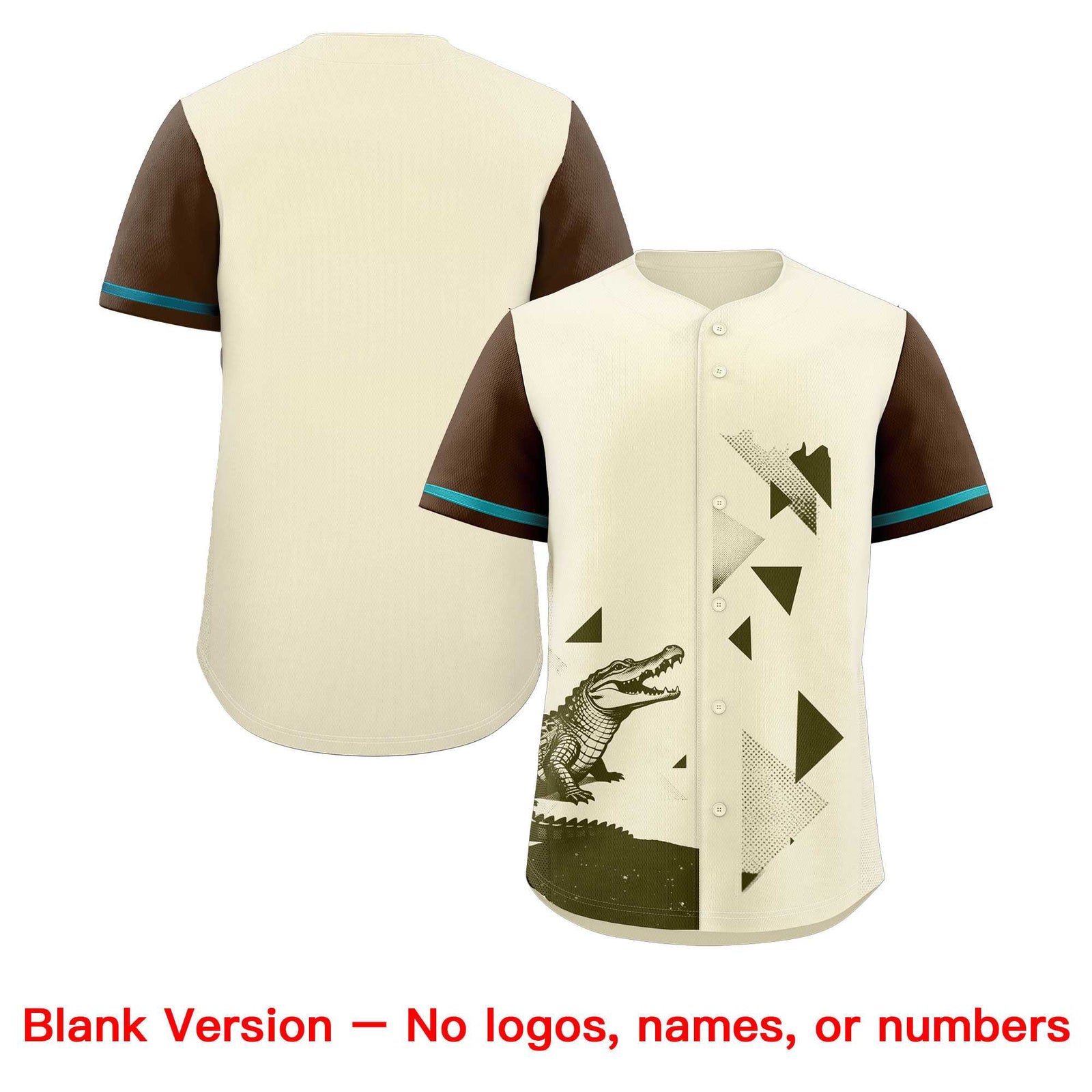 Custom Light Brown Cream Raptor Series Raglan Sleeves Drapable Baseball Jersey