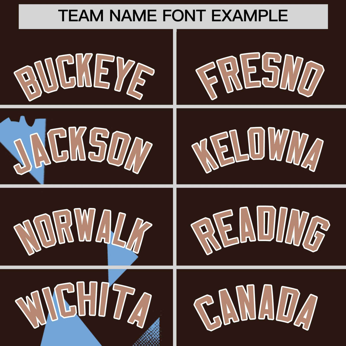 Custom Powder Blue Brown Raptor Series Raglan Sleeves Drapable Baseball Jersey