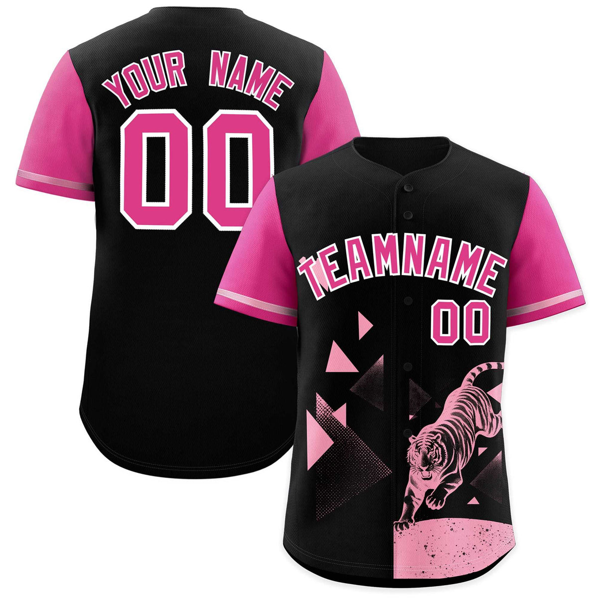 Custom Rose Red Black Raptor Series Raglan Sleeves Wrinkle-Resistant Baseball Jersey