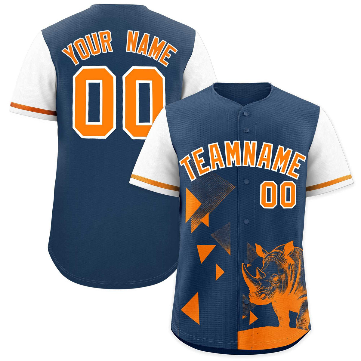 Custom White Midnight Blue Raptor Series Raglan Sleeves Casual Sports Baseball Jersey