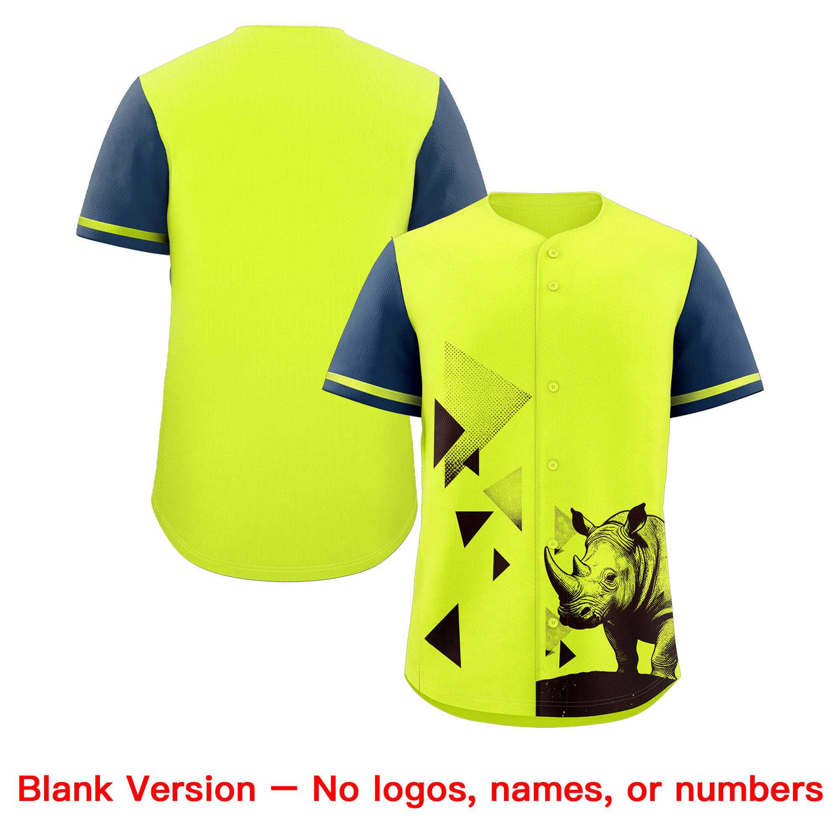 Custom Midnight Blue Fluorescent Green Raptor Series Raglan Sleeves Hip Hop Baseball Jersey