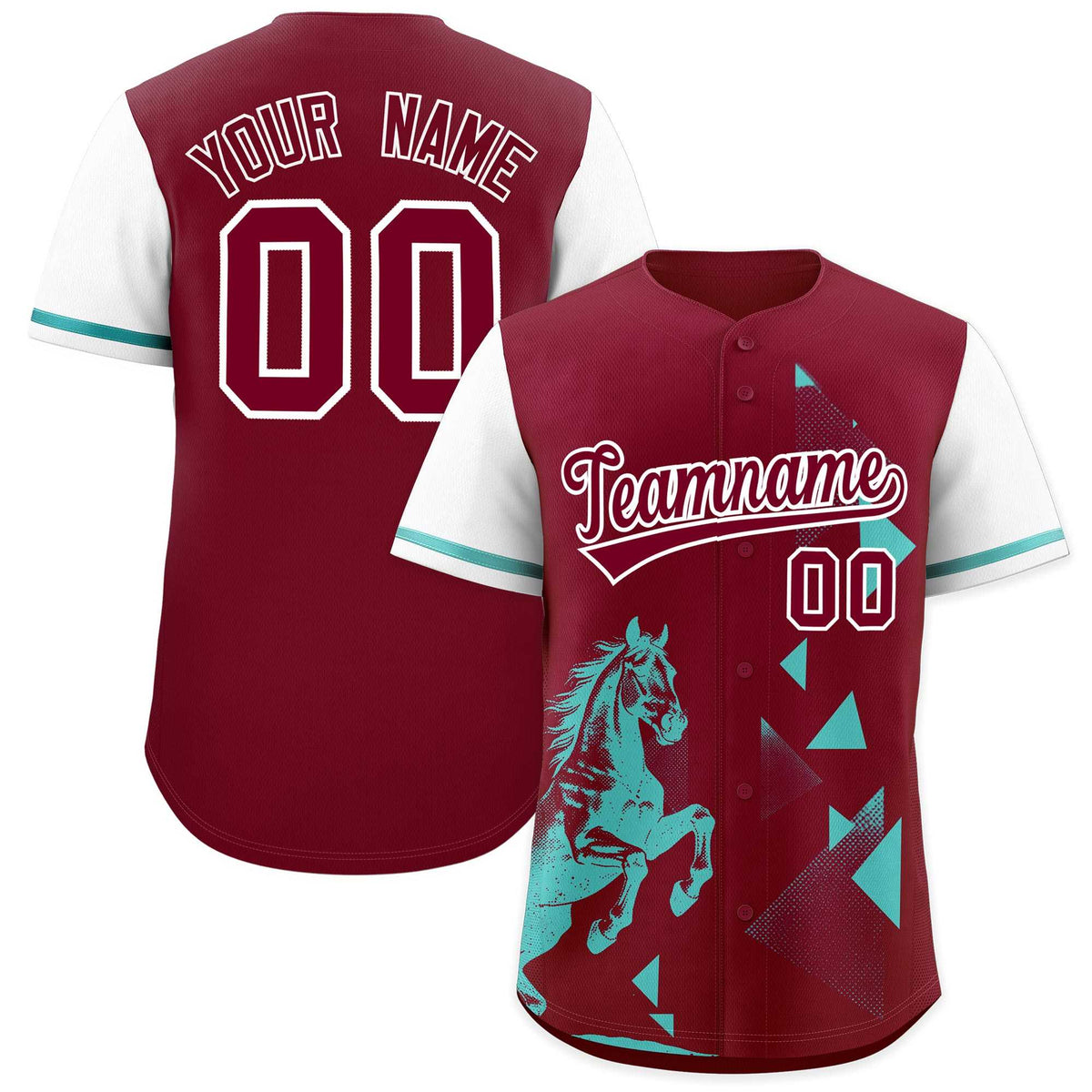 Custom White Crimson Raptor Series Raglan Sleeves Wrinkle-Resistant Baseball Jersey |KXKSHOP