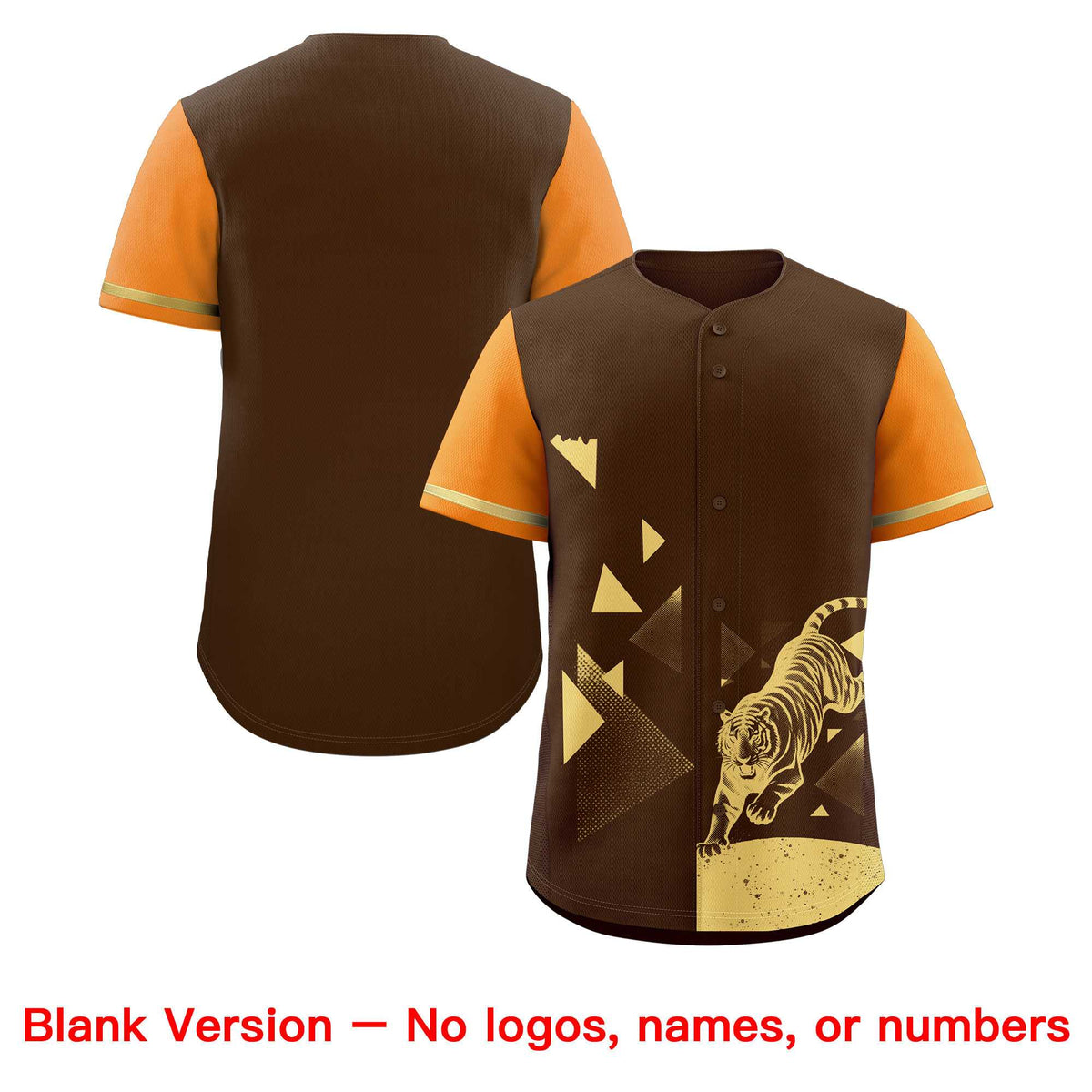 Custom Orange Brown Raptor Series Raglan Sleeves Urban Style Baseball Jersey |KXKSHOP