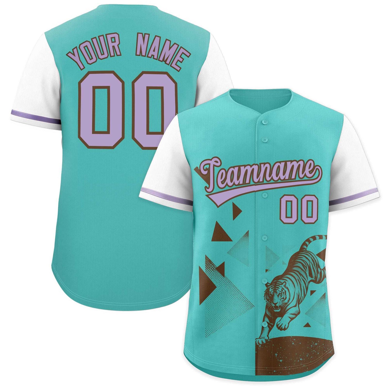 Custom White Teal Raptor Series Raglan Sleeves Breathable Baseball Jersey |KXKSHOP