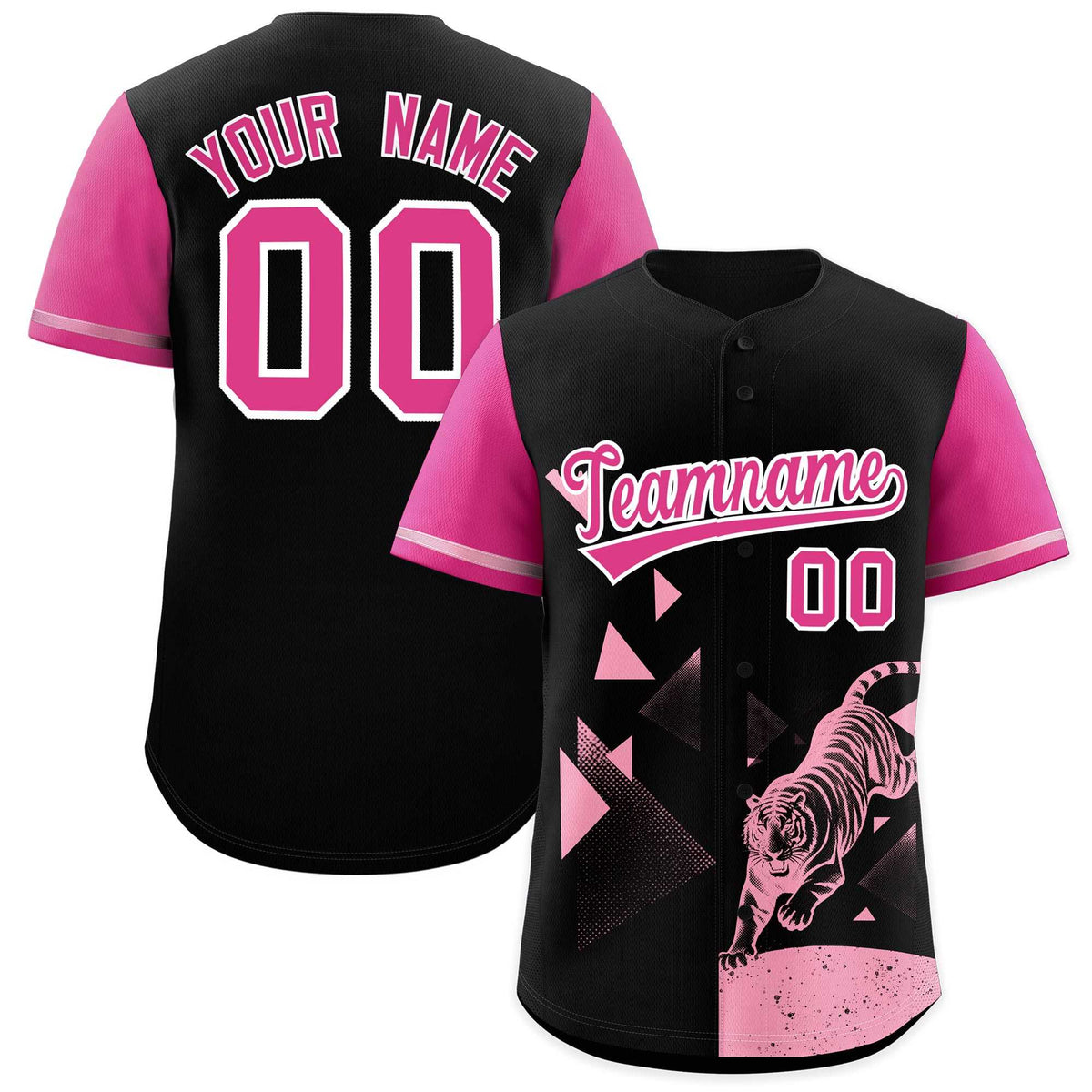 Custom Rose Red Black Raptor Series Raglan Sleeves Wrinkle-Resistant Baseball Jersey |KXKSHOP